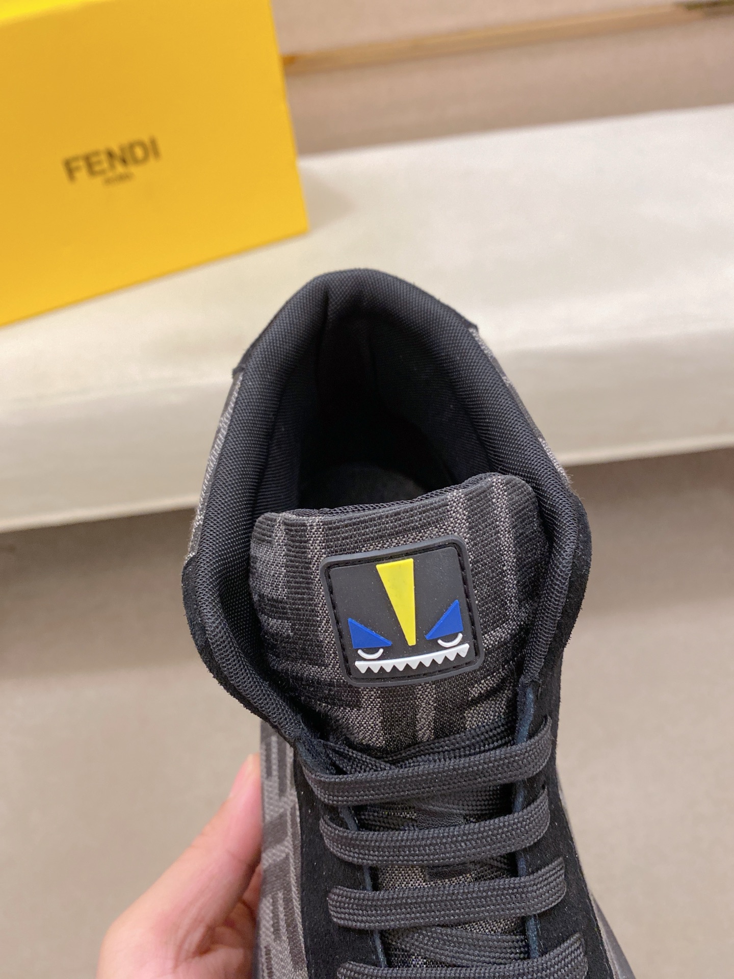 Fendi FF High-Top Sneakers Black/Gray