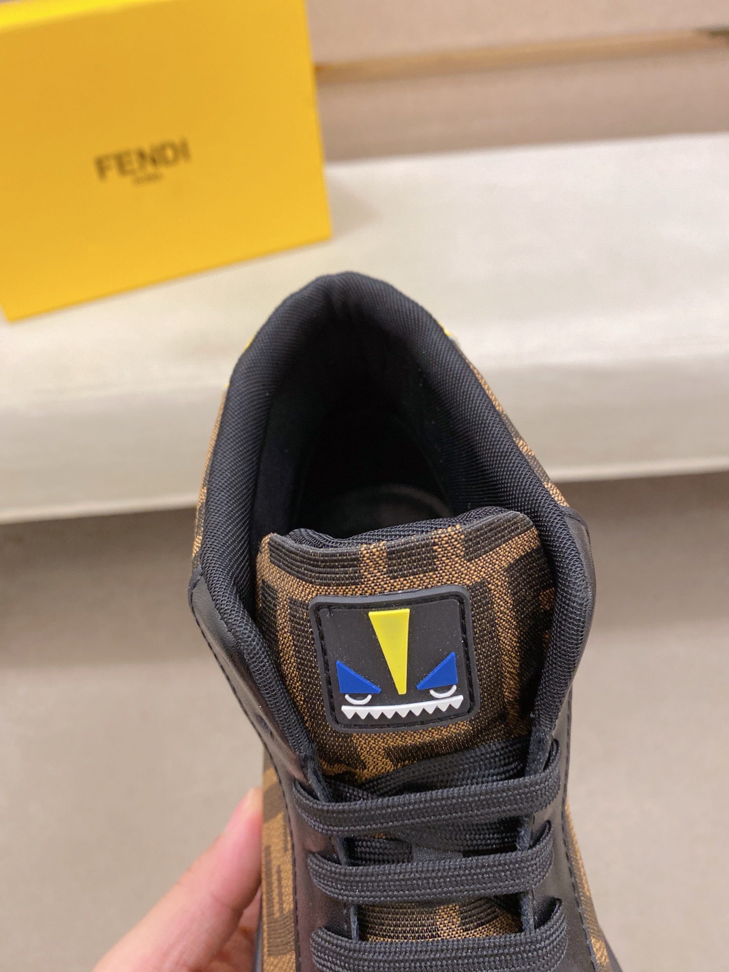 Fendi FF High-Top Sneakers Brown