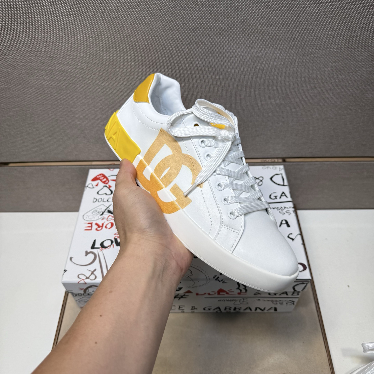 Dolce & Gabbana Casual Sneakers White/Yellow
