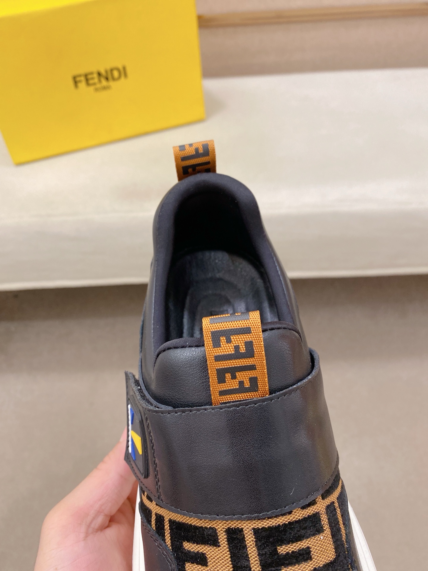 Fendi FF Slip-On Sneakers Black