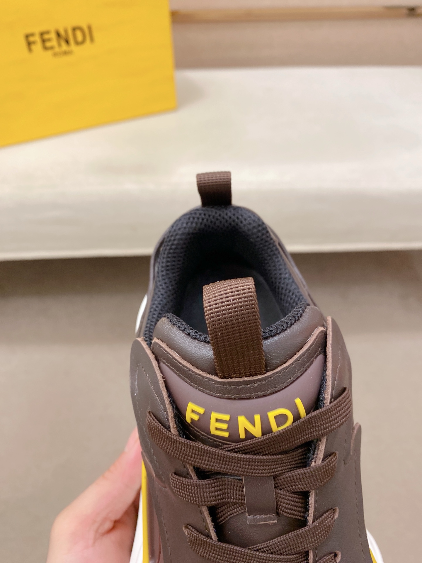 Fendi Flow Chunky Sneakers Brown/Yellow