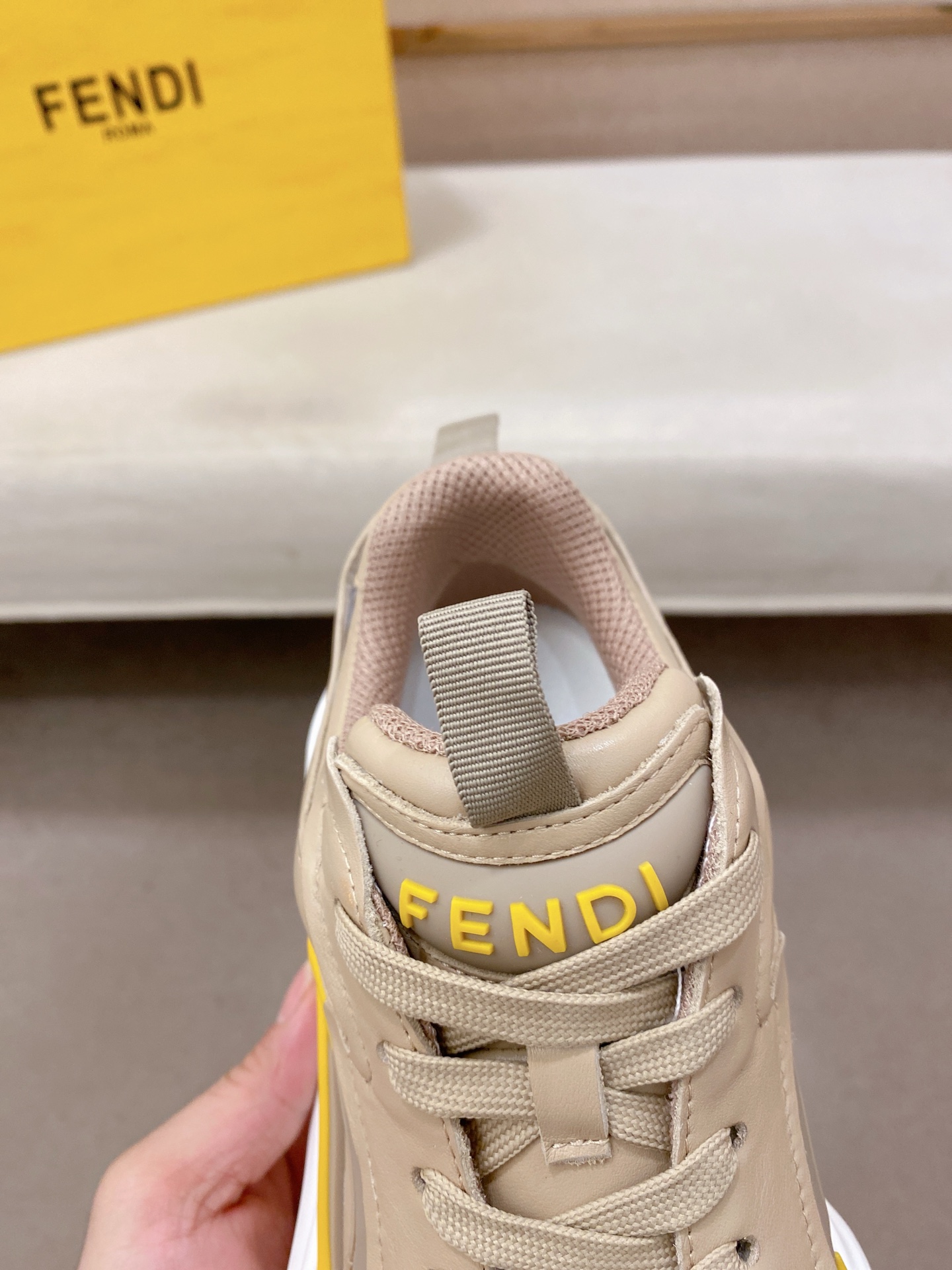 Fendi Flow Chunky Sneakers Beige/Yellow