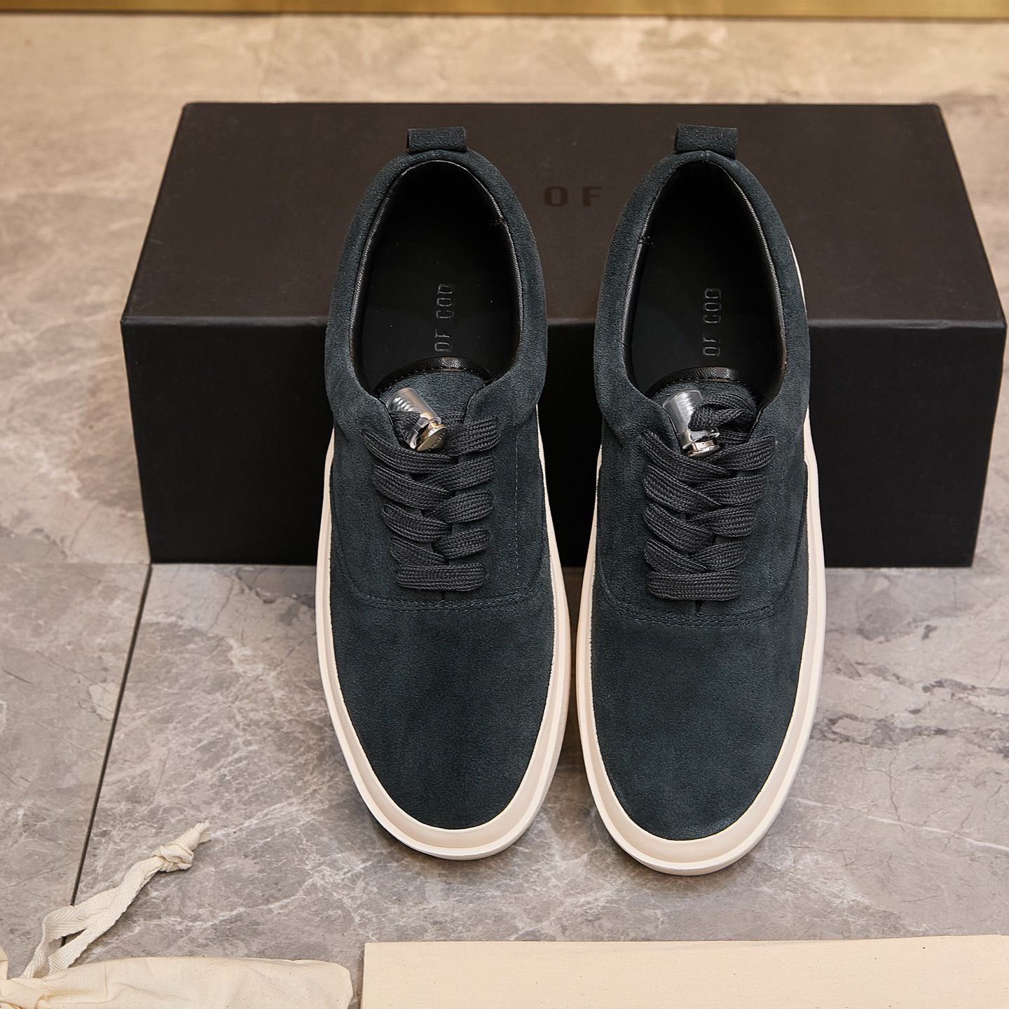 Fear of God FOG 101 Suede Skate Sneakers Dark Green