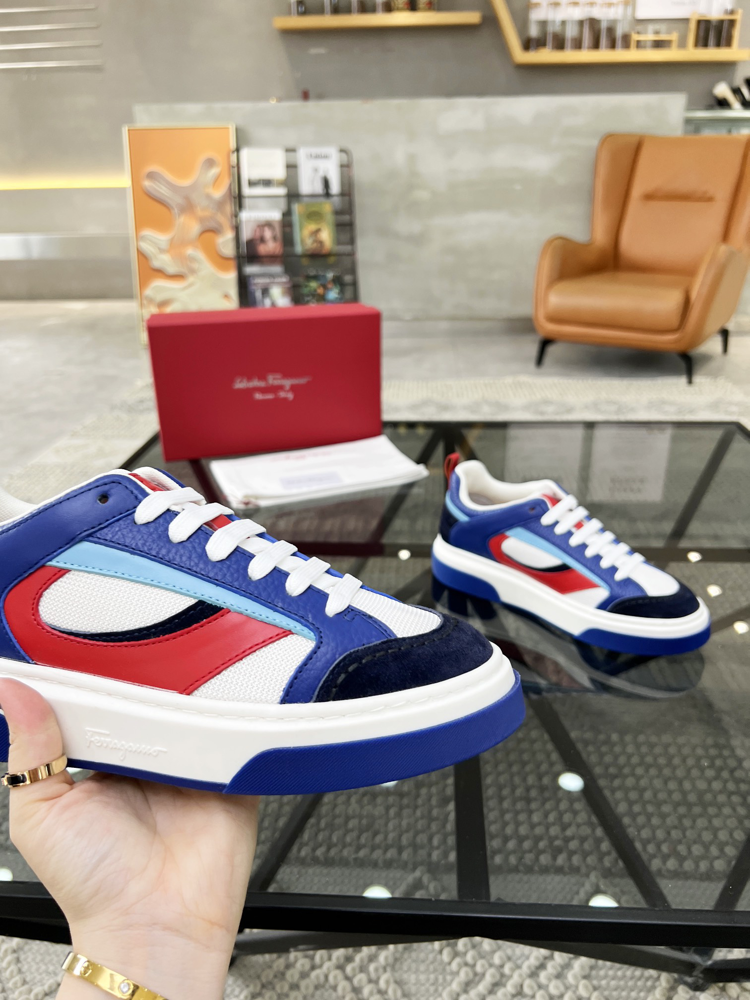 Salvatore Ferragamo Low-Top Sneakers Multi-Color