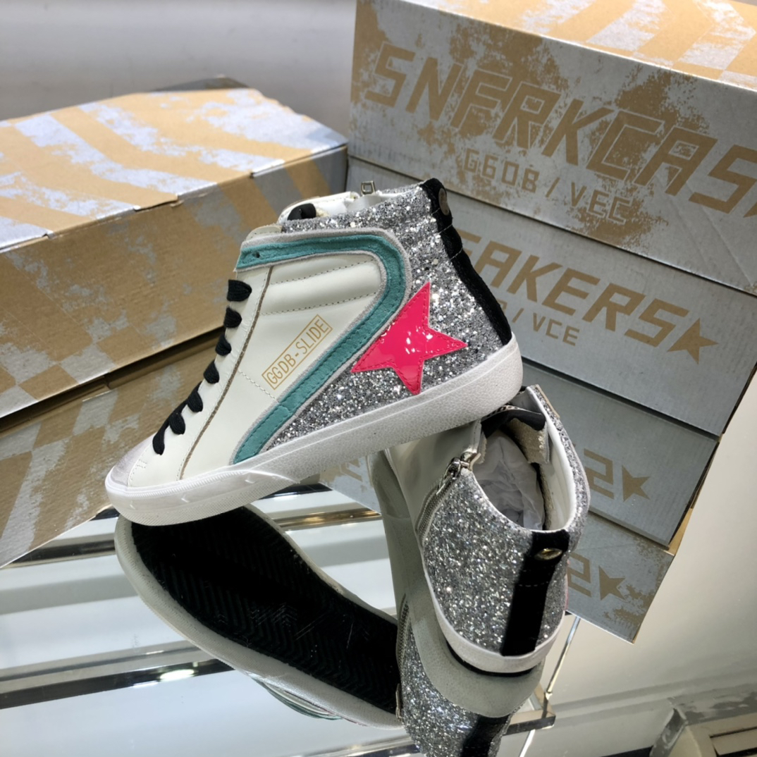 Golden Goose GGDB Slide High-Top Sneakers Multicolor