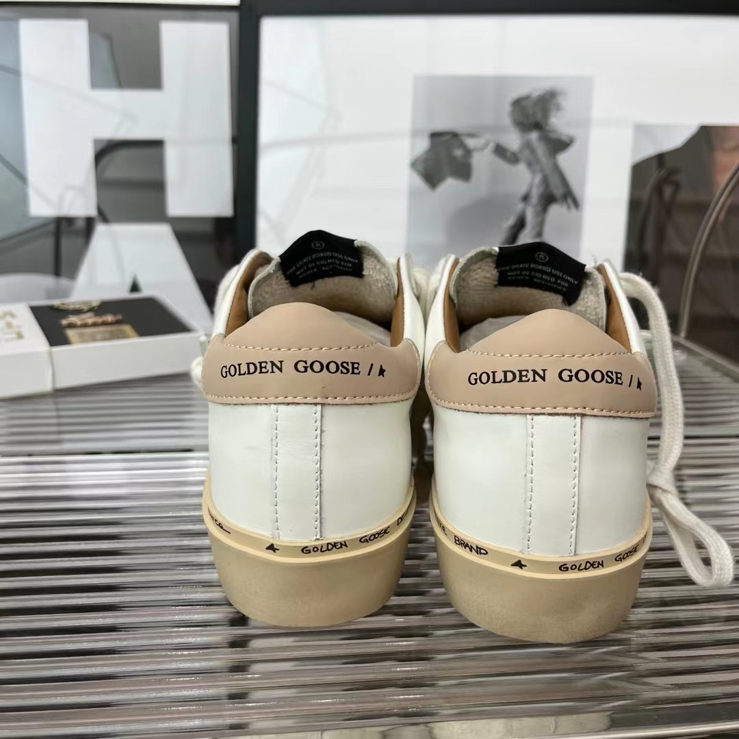 Golden Goose Hi Star Platform Sneakers White/Beige/Gold