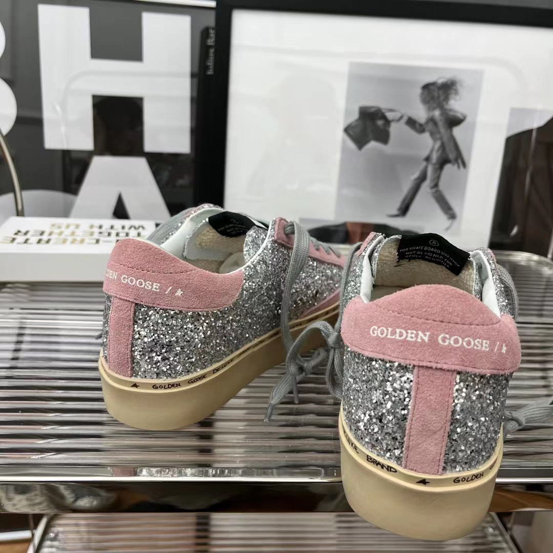 Golden Goose Hi Star Glitter Sneakers Pink