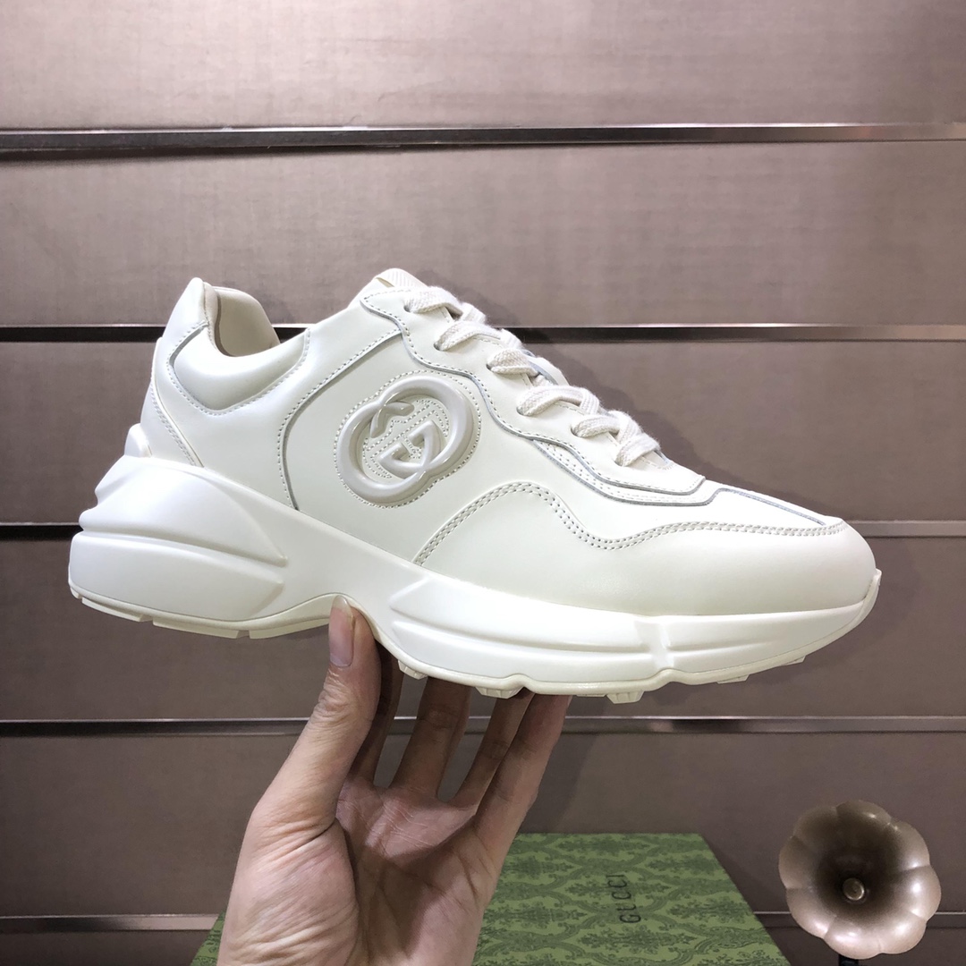 Gucci GG Logo Chunky Sneakers Beige