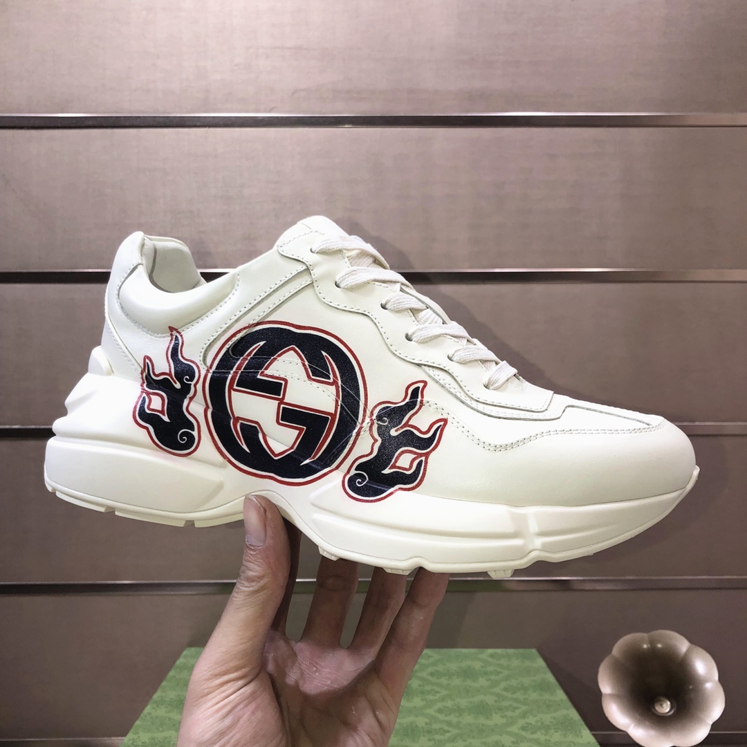 Gucci Rhyton Logo Dad Sneakers Off-White