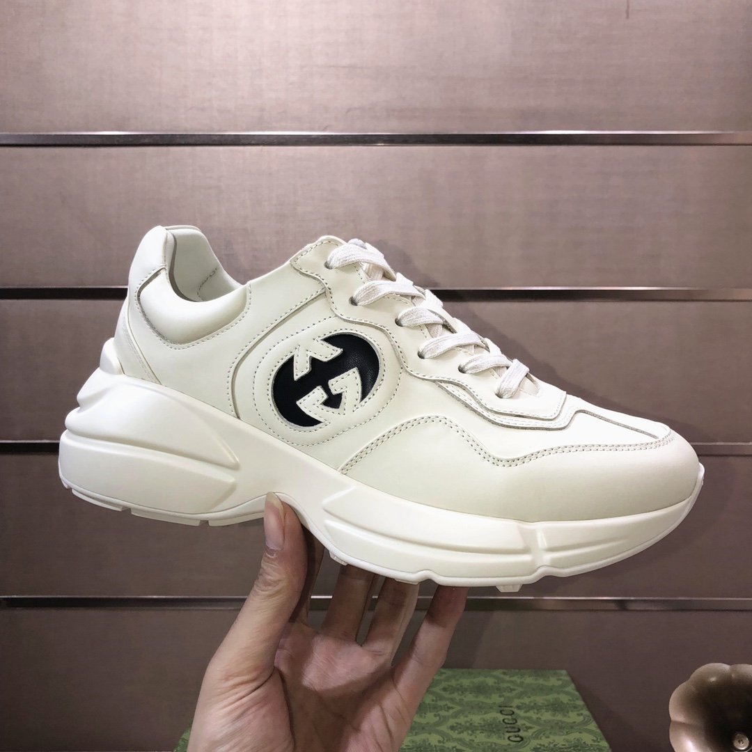 Gucci Dad Sneakers Thick Sole Beige