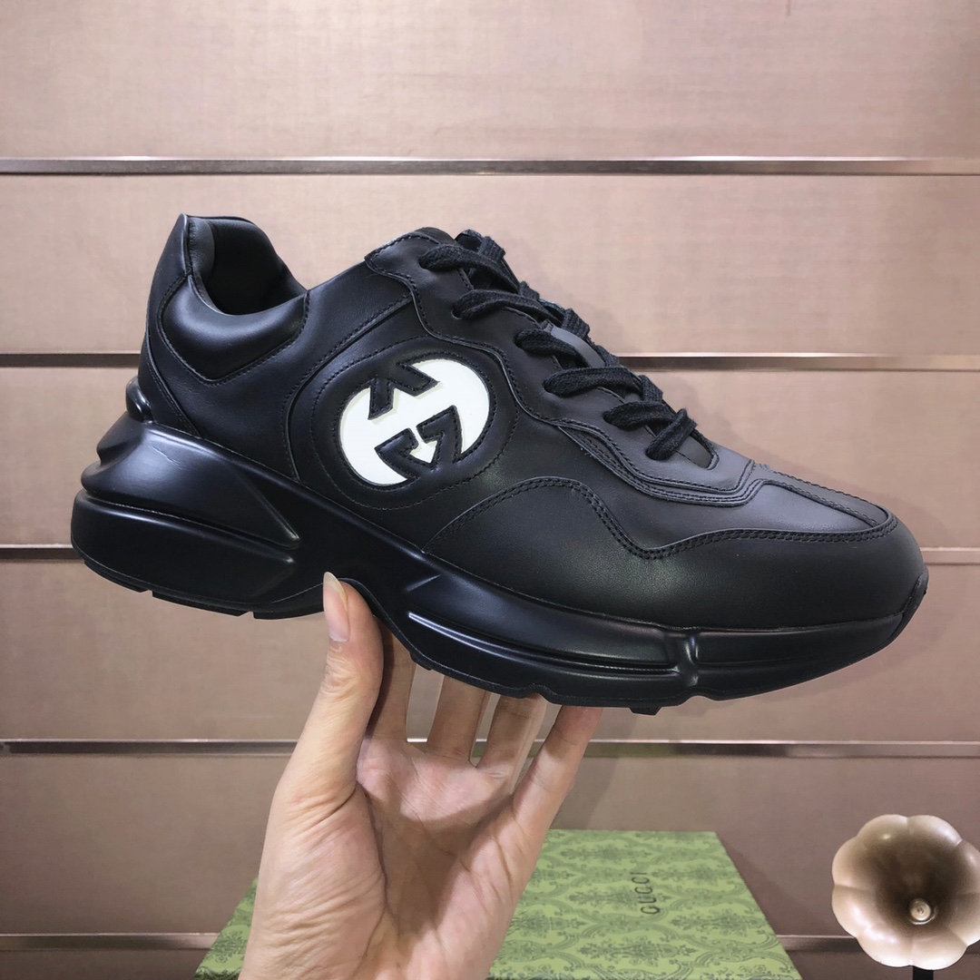 Gucci GG Leather Chunky Sneaker Black