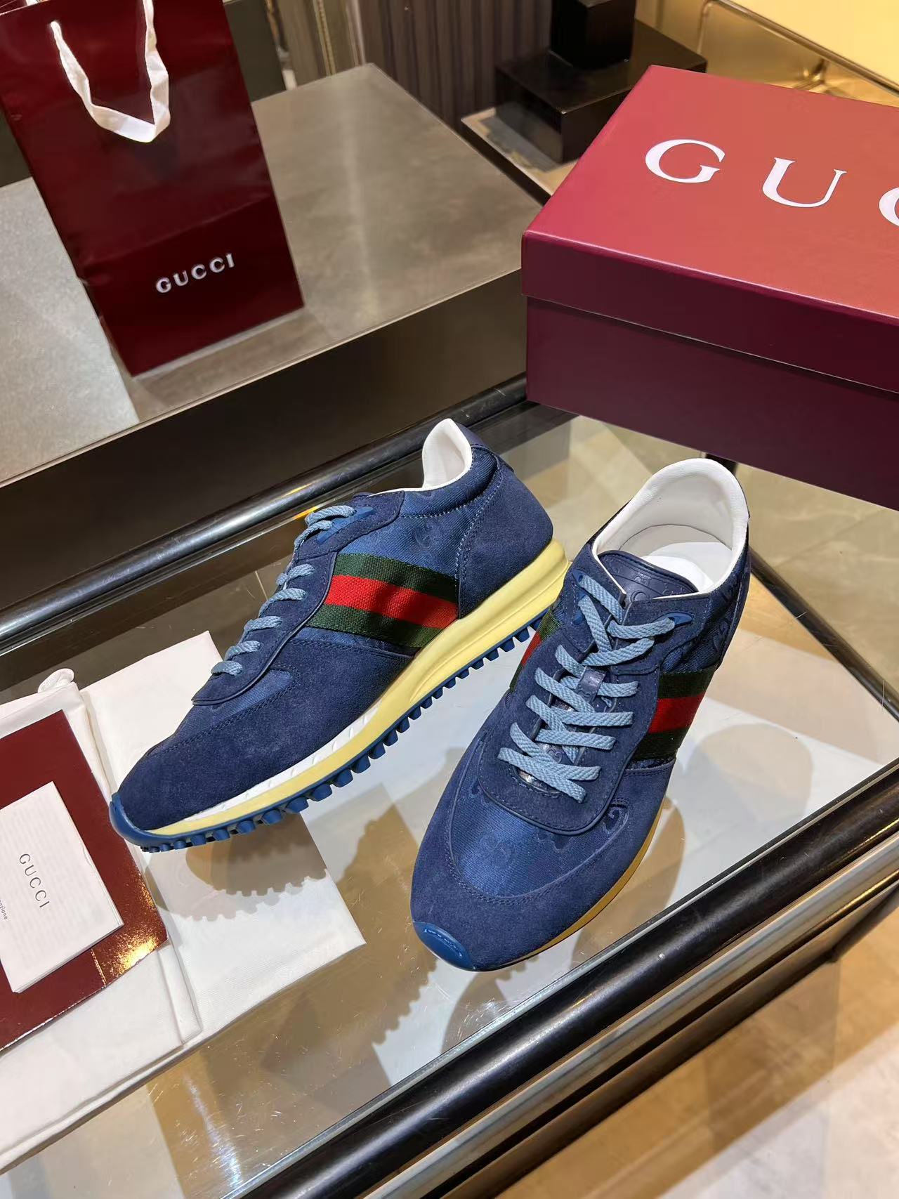 Gucci Re-Motion Platform Sneakers Navy