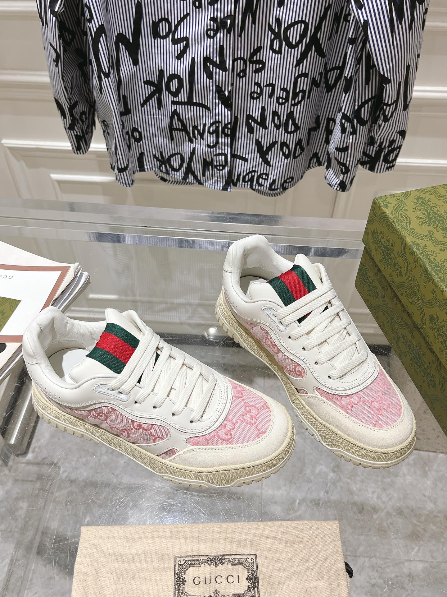 Gucci Vintage Distressed Sneaker Pink