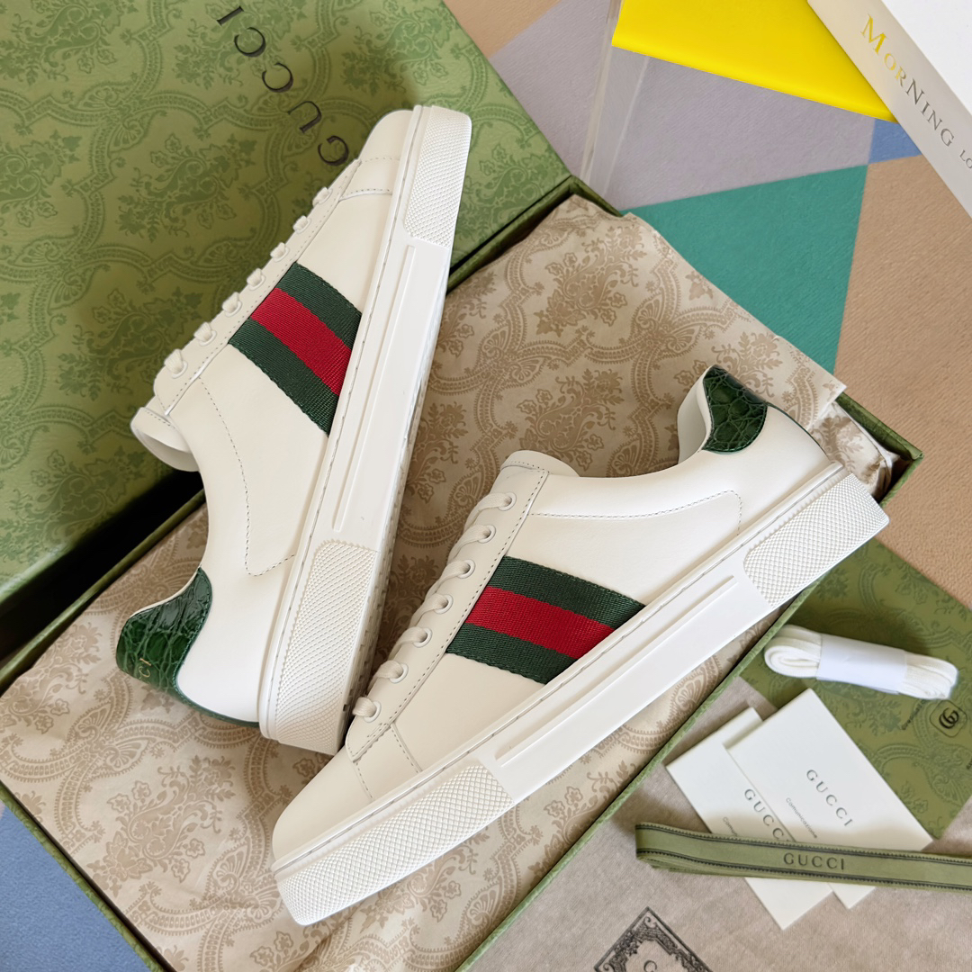 Gucci Ace Leather Sneakers White