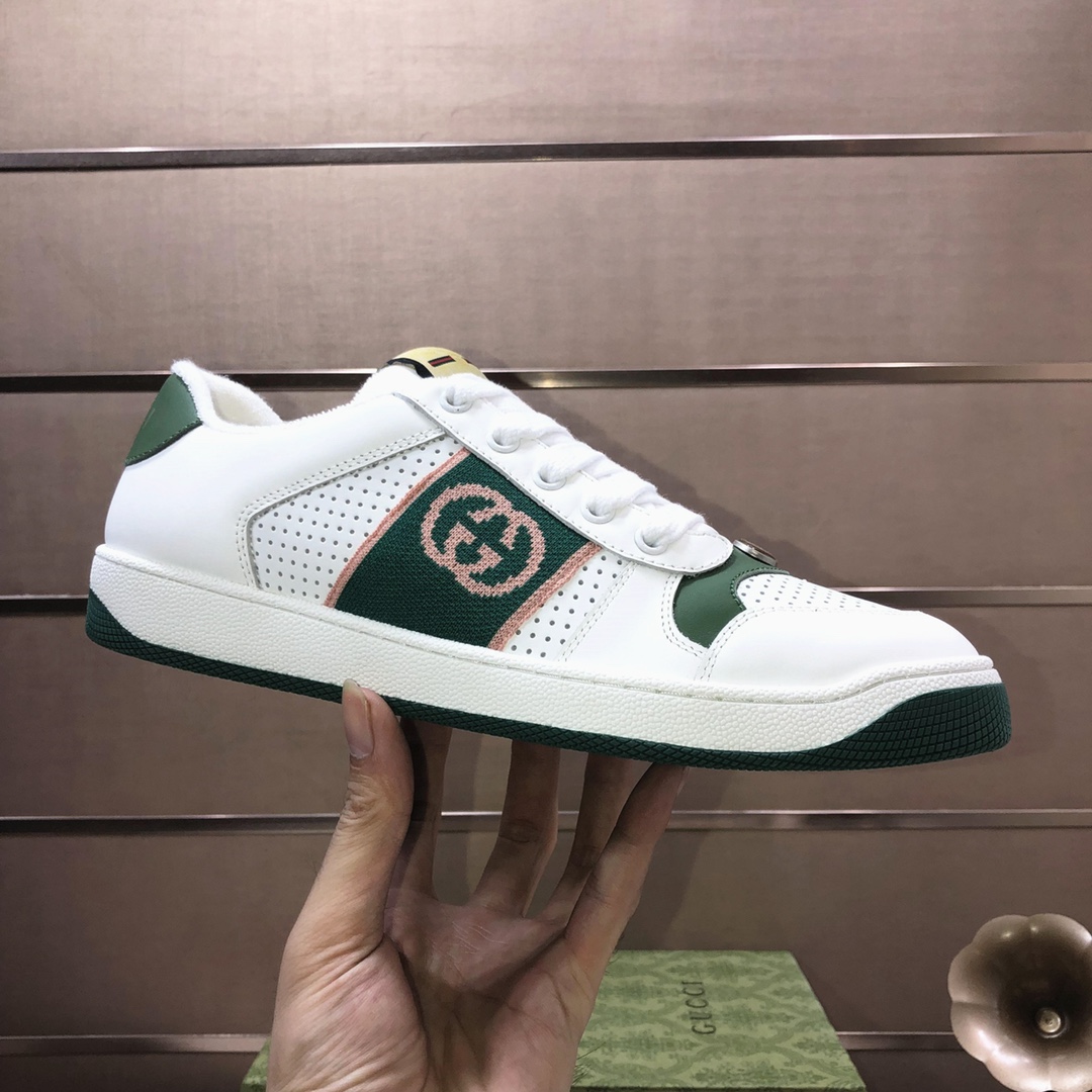 Gucci GG Low-Top Sneakers White Green