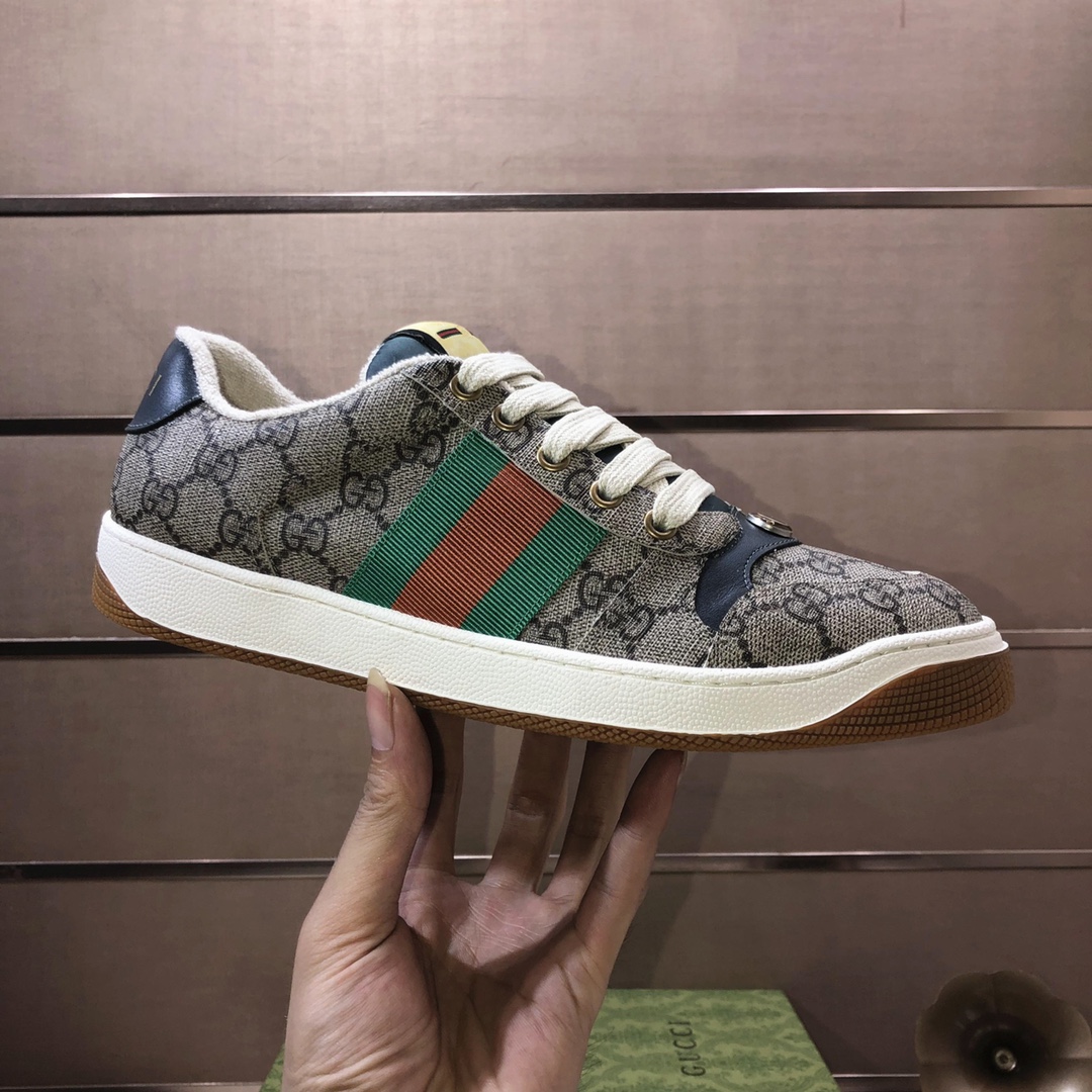 Gucci GG Web Stripe Low-Top Sneakers Multicolor