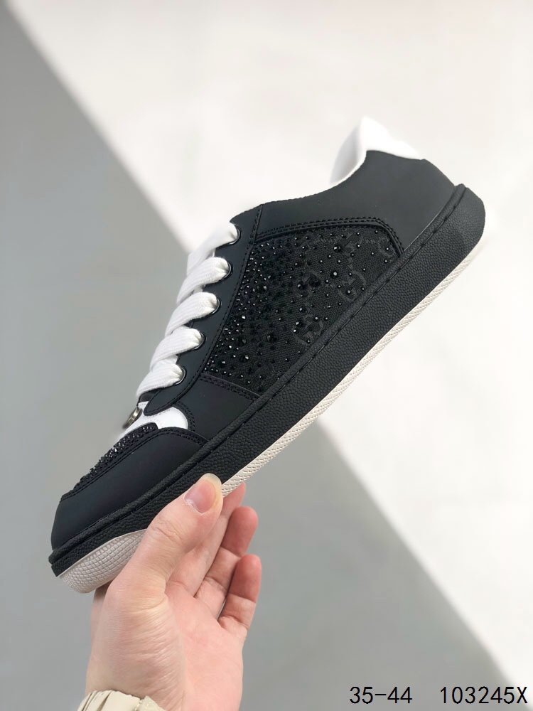 Gucci Distressed Screener Sneakers Black/White
