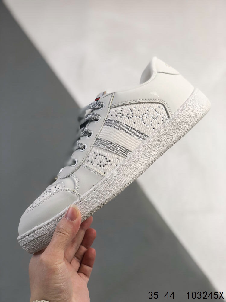Gucci Distressed Screener Sneakers White