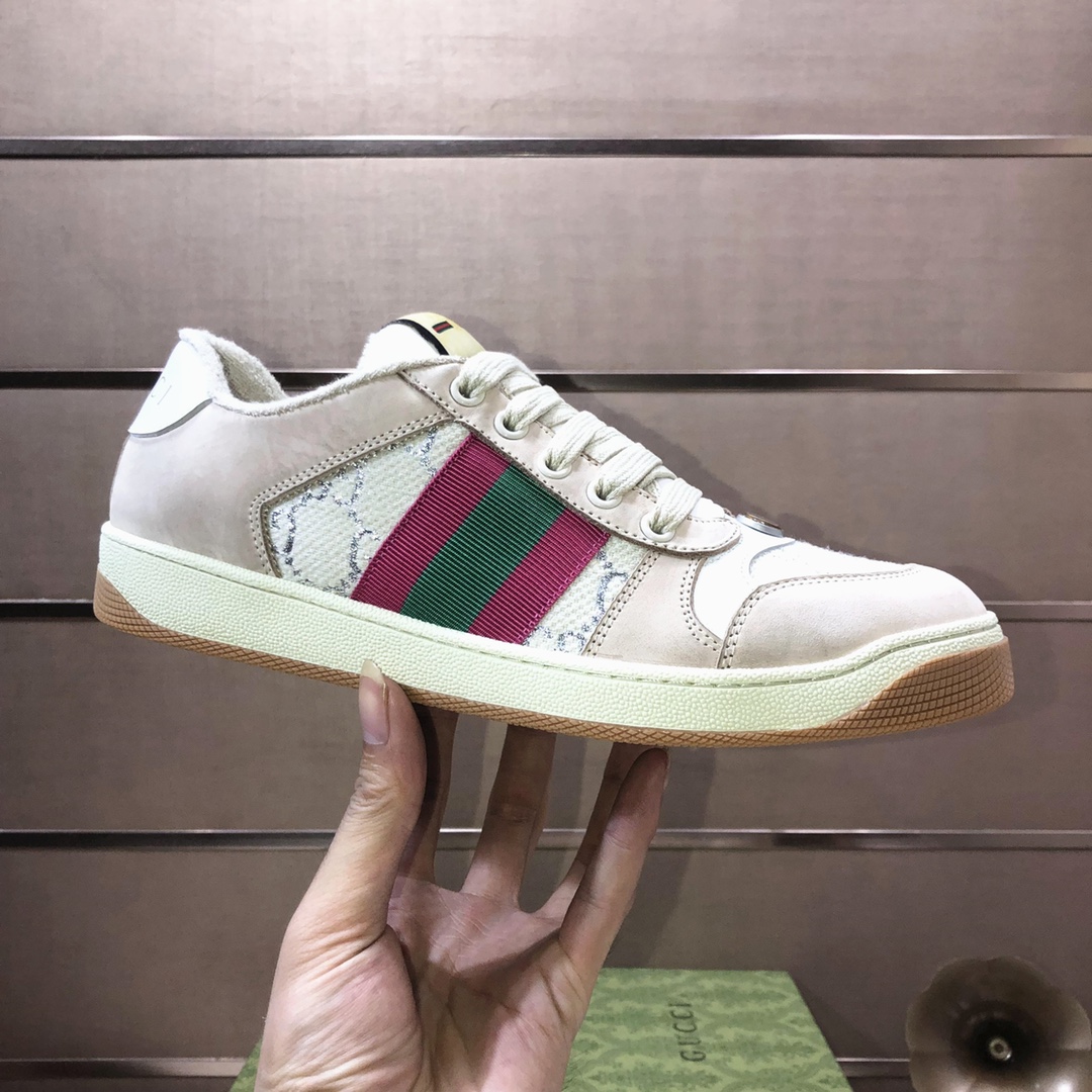 Gucci Web Stripe Sneaker Beige