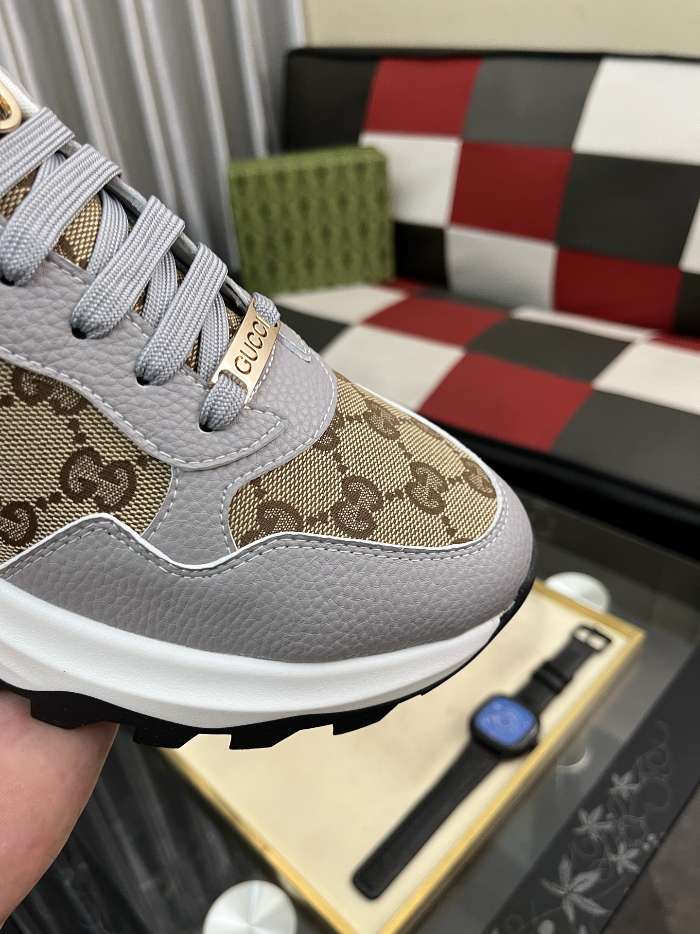 Gucci GG Canvas Chunky Sneakers Beige