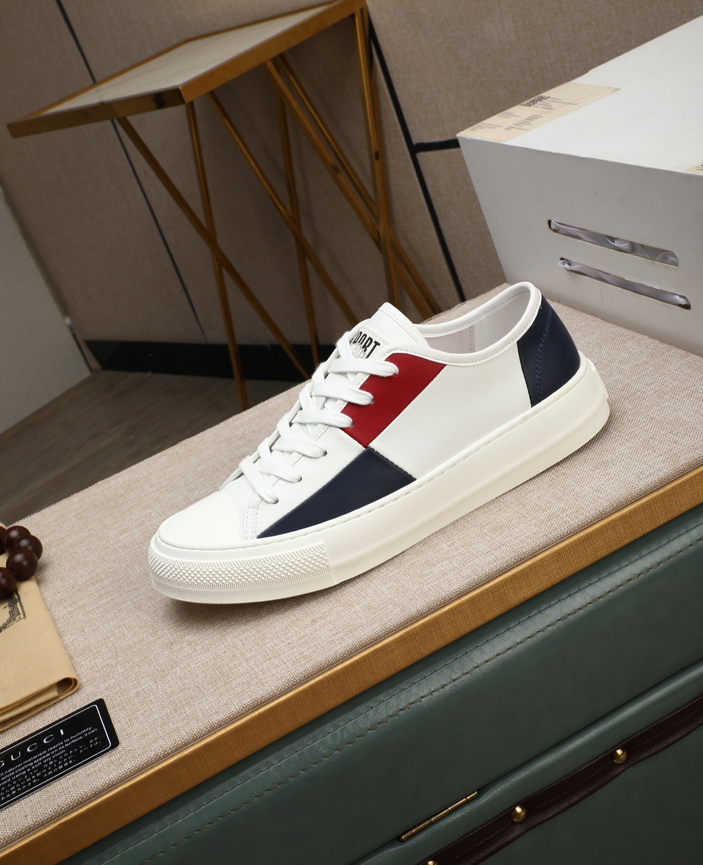 Gucci Leather Low-Top Sneakers Multicolor