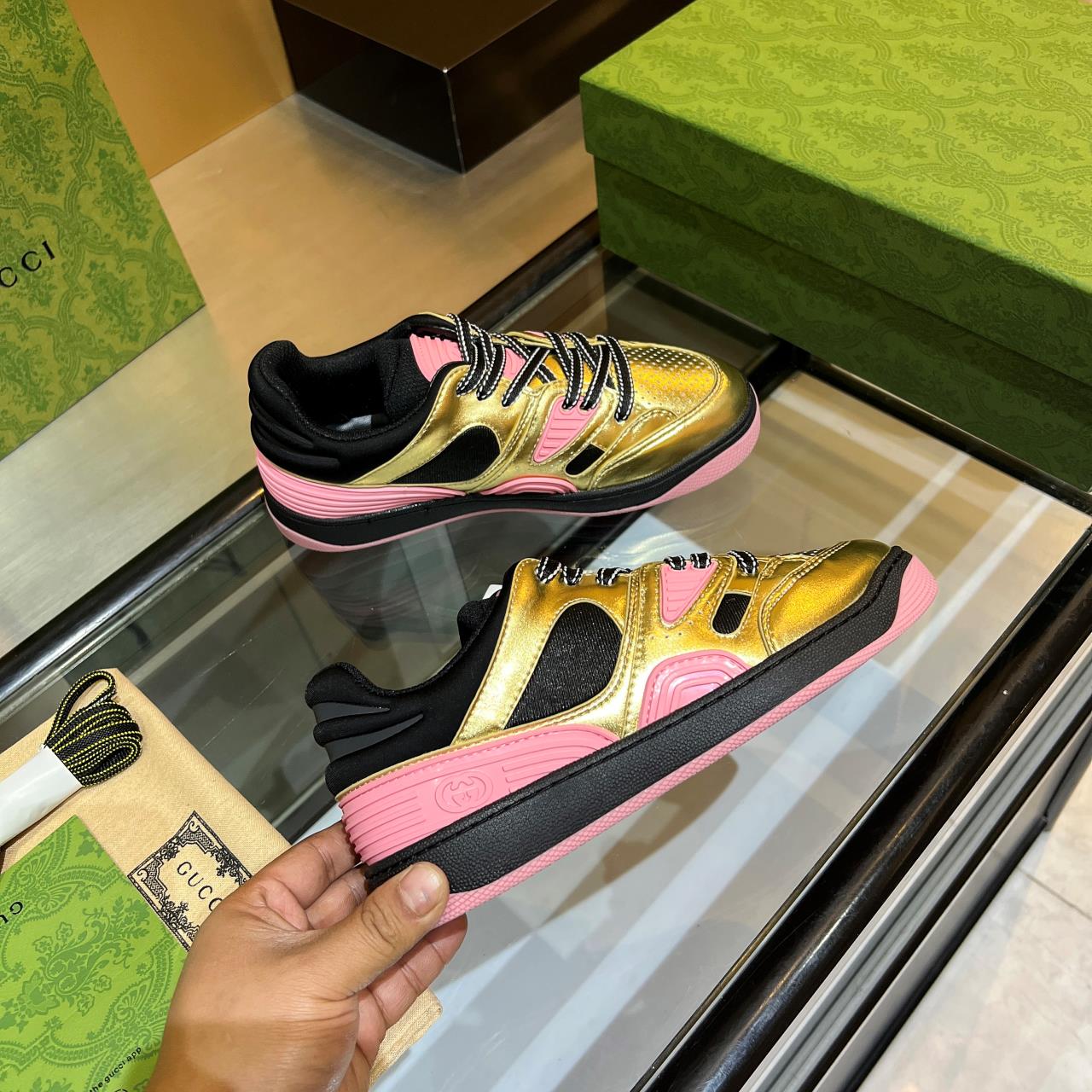 Gucci Low-Top Sneakers Gold/Pink