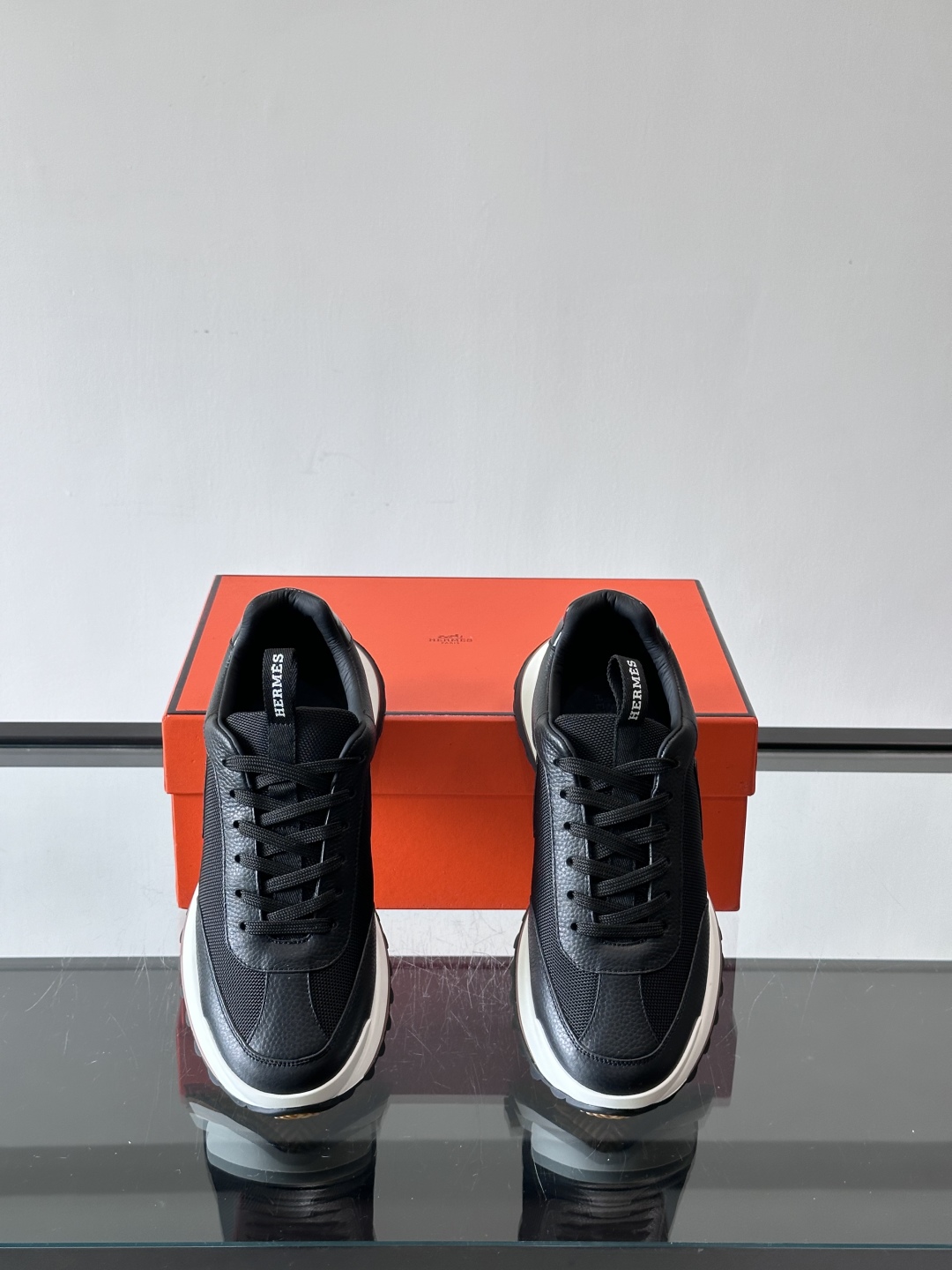 Hermes Hugo Platform Sneakers Black