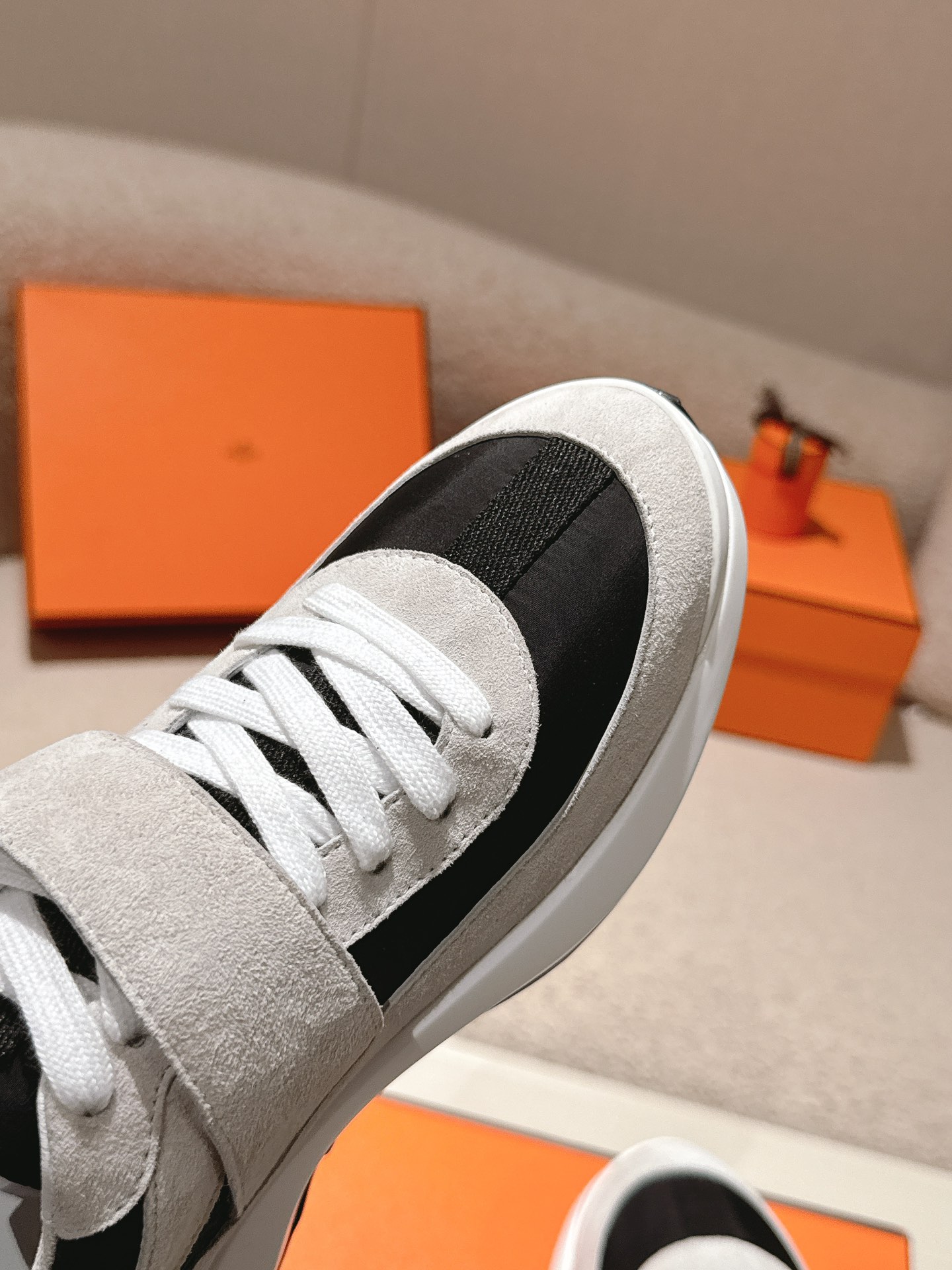 Hermes Couple Sport Sneakers Black/Grey