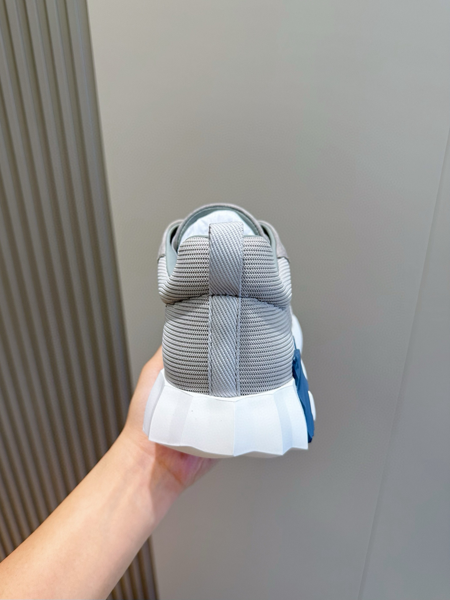 Hermes Bouncing Leather Sneaker Gray