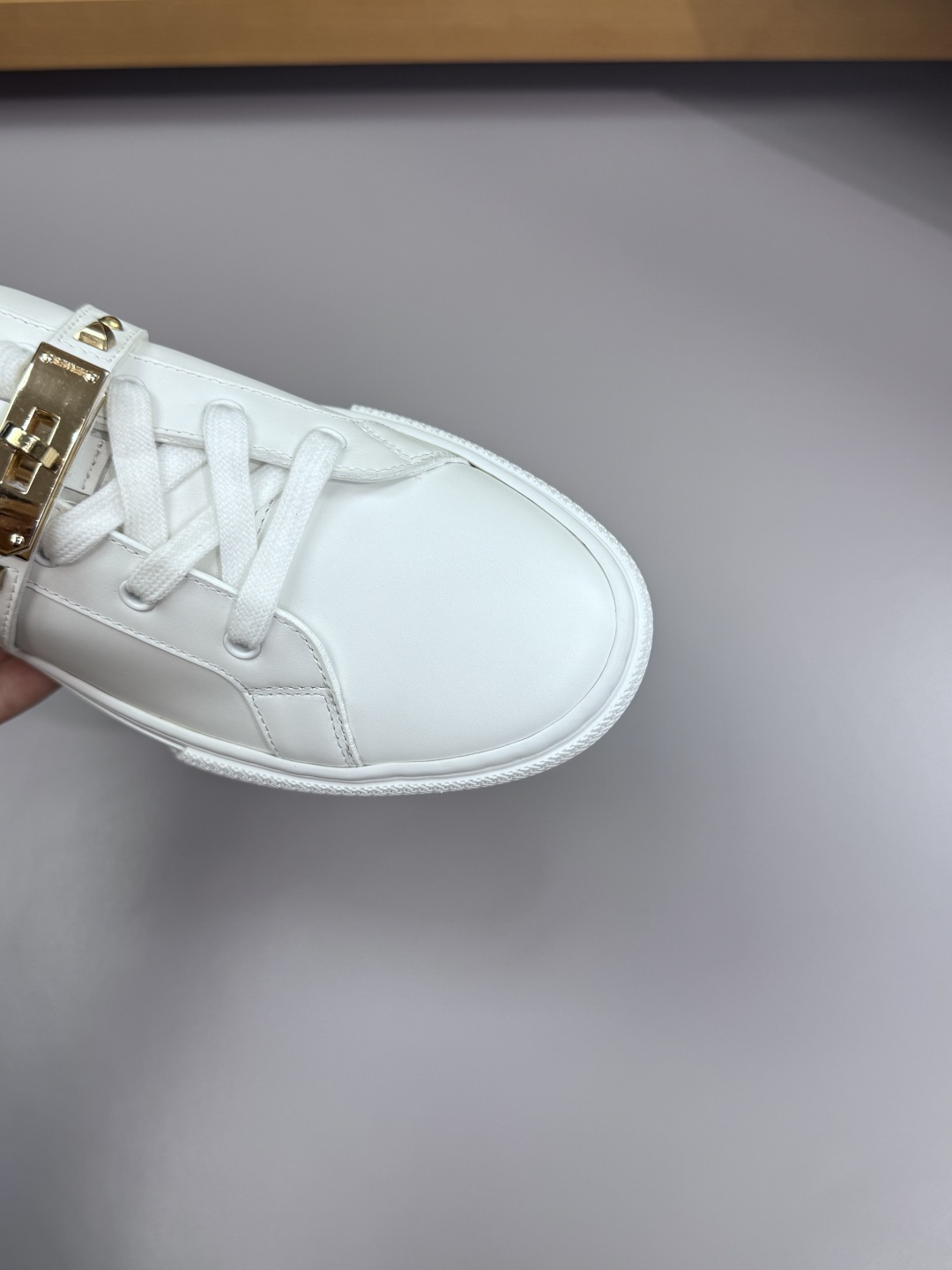 Hermes Leather Casual Sneakers White