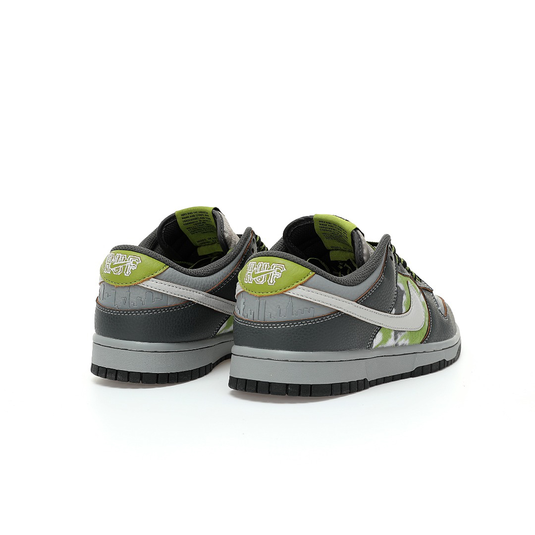 Nike SB Dunk Low HUF City Pack Sneakers Dark Grey Green