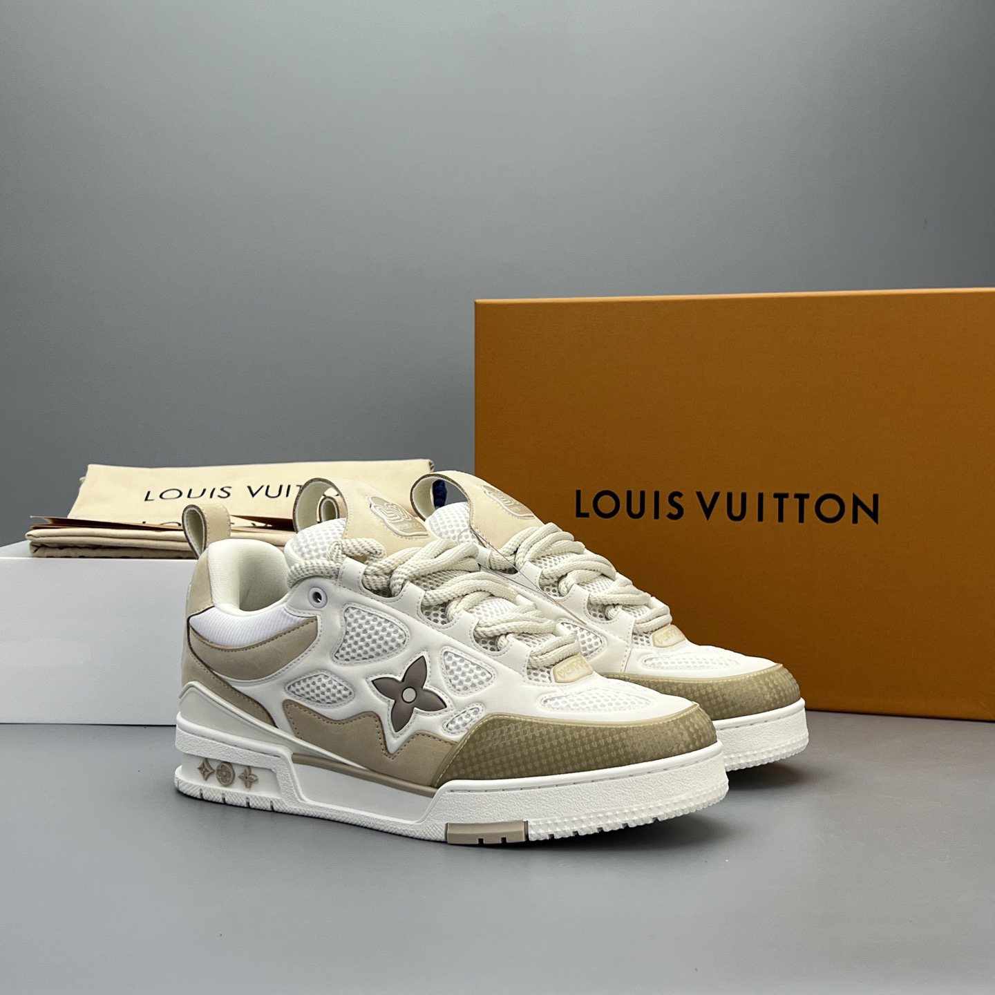 Louis Vuitton LV Trainer Sneaker Beige