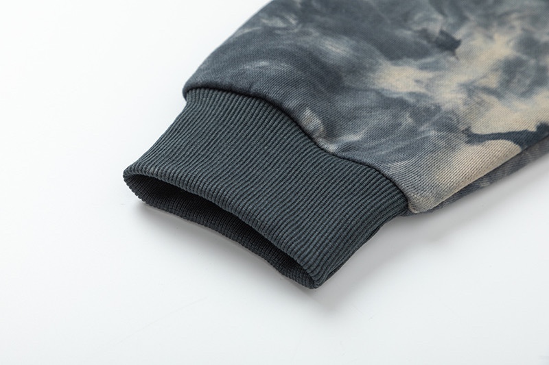 Stussy Tie-Dye Logo Hoodie Gray-Blue