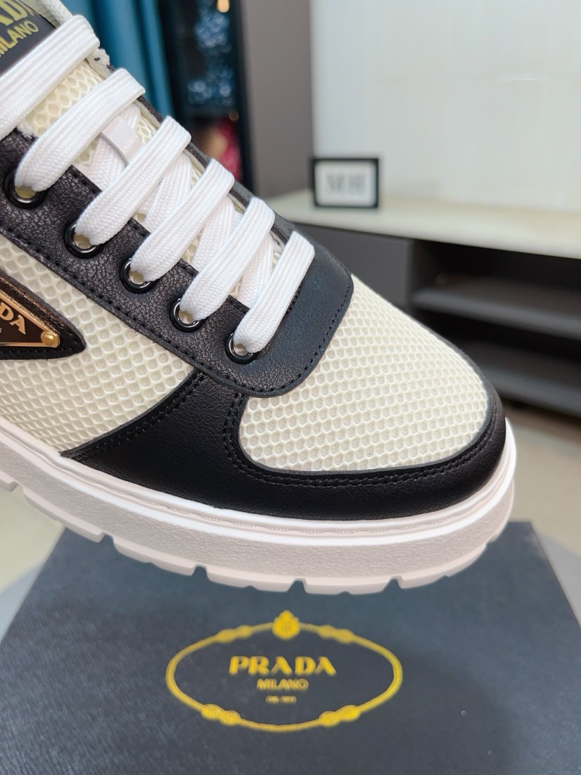 Prada Triangle Logo Lug Sole Sneakers Black