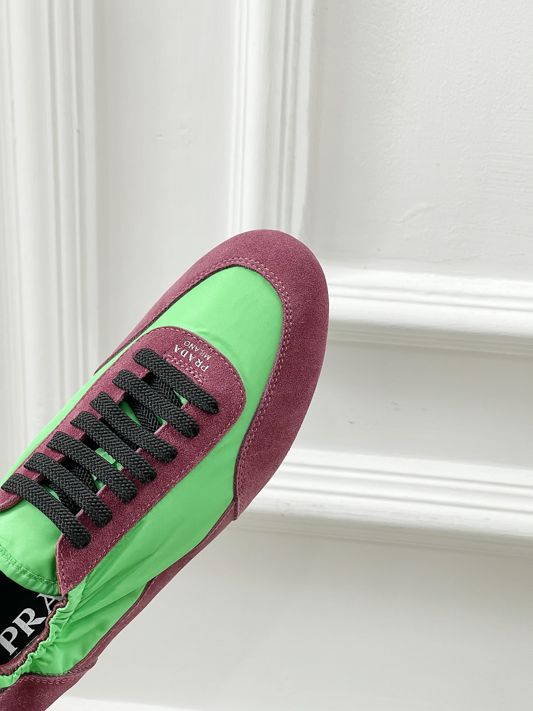 Prada Collapse Re-Nylon Sneakers Green/Purple