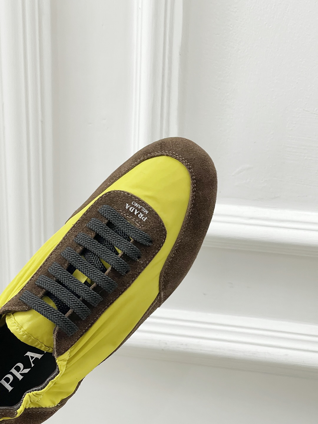 Prada Collapse Re-Nylon Sneakers Yellow