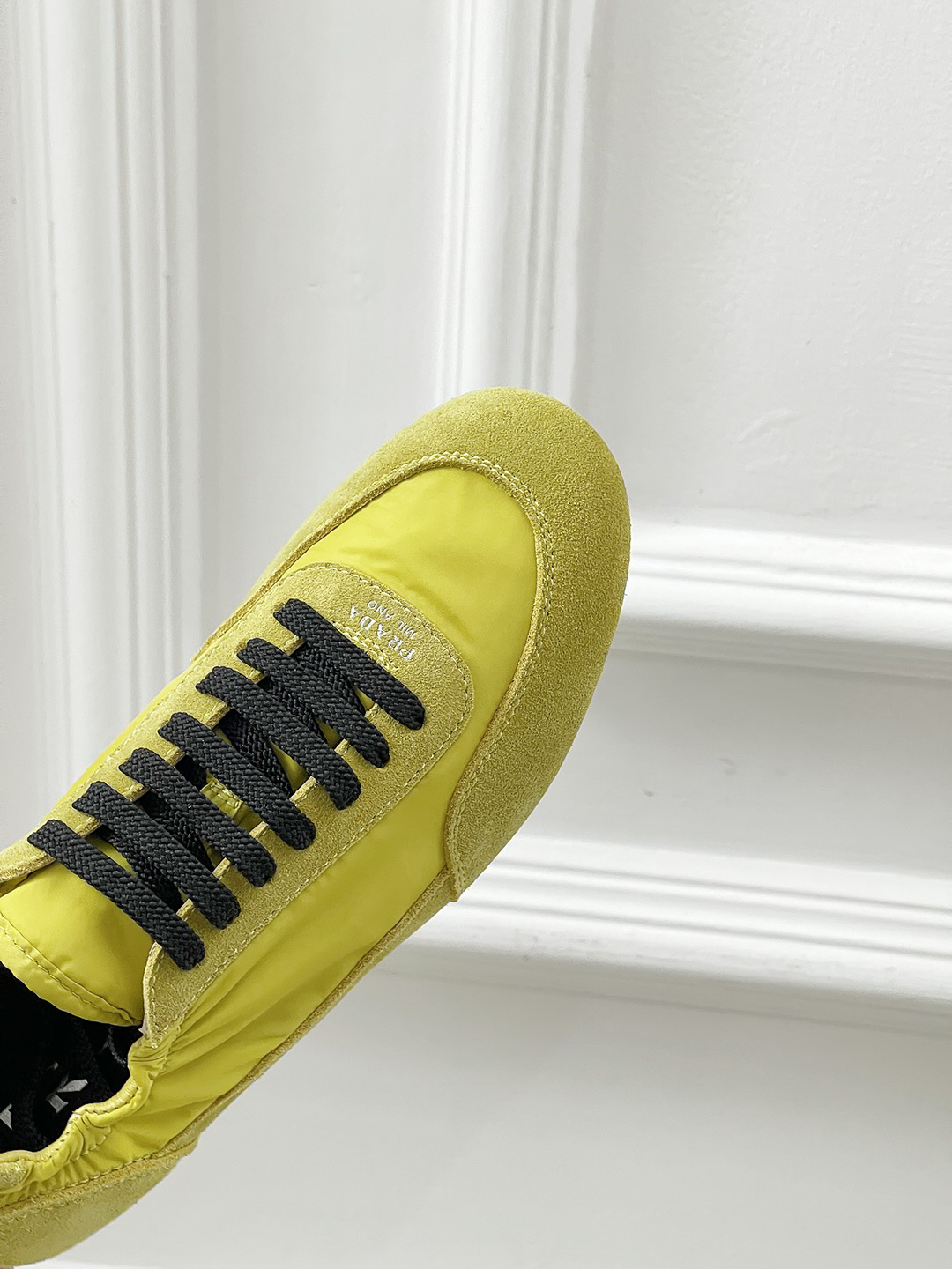 Prada Collapse Nylon Sneakers Yellow