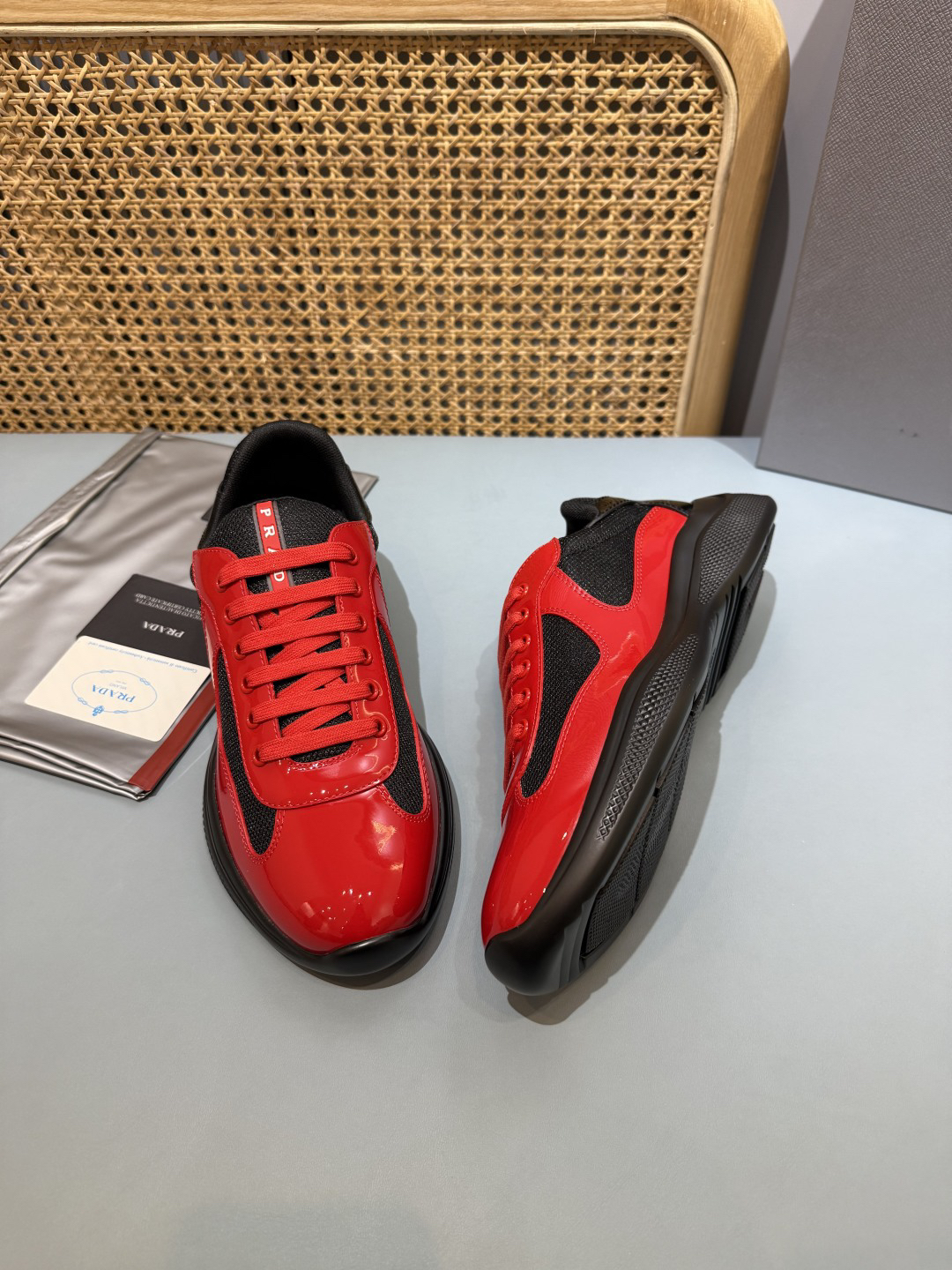 Prada Americas Cup Sneakers Red/Black