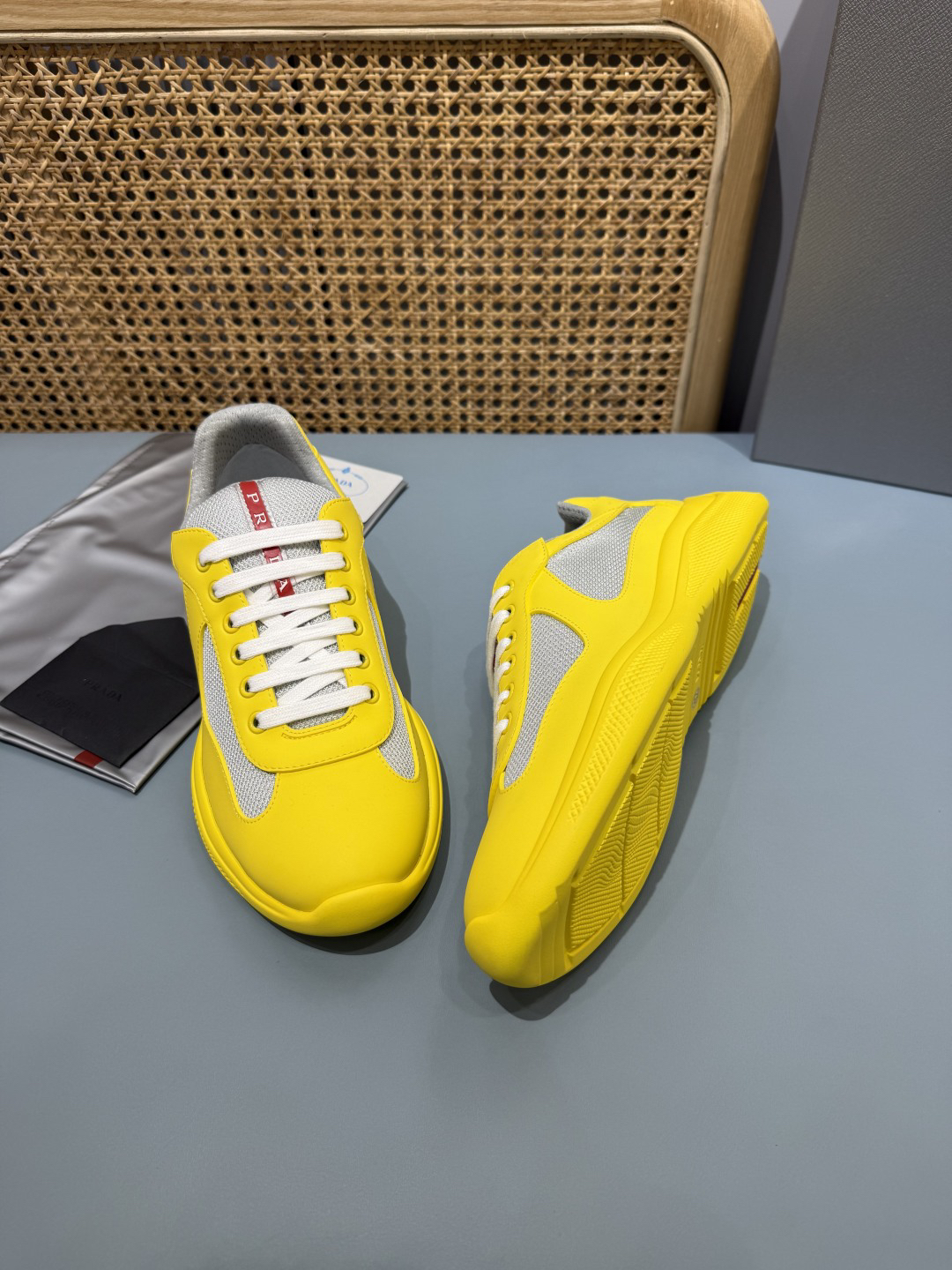 Prada Americas Cup Sneakers Lemon Yellow