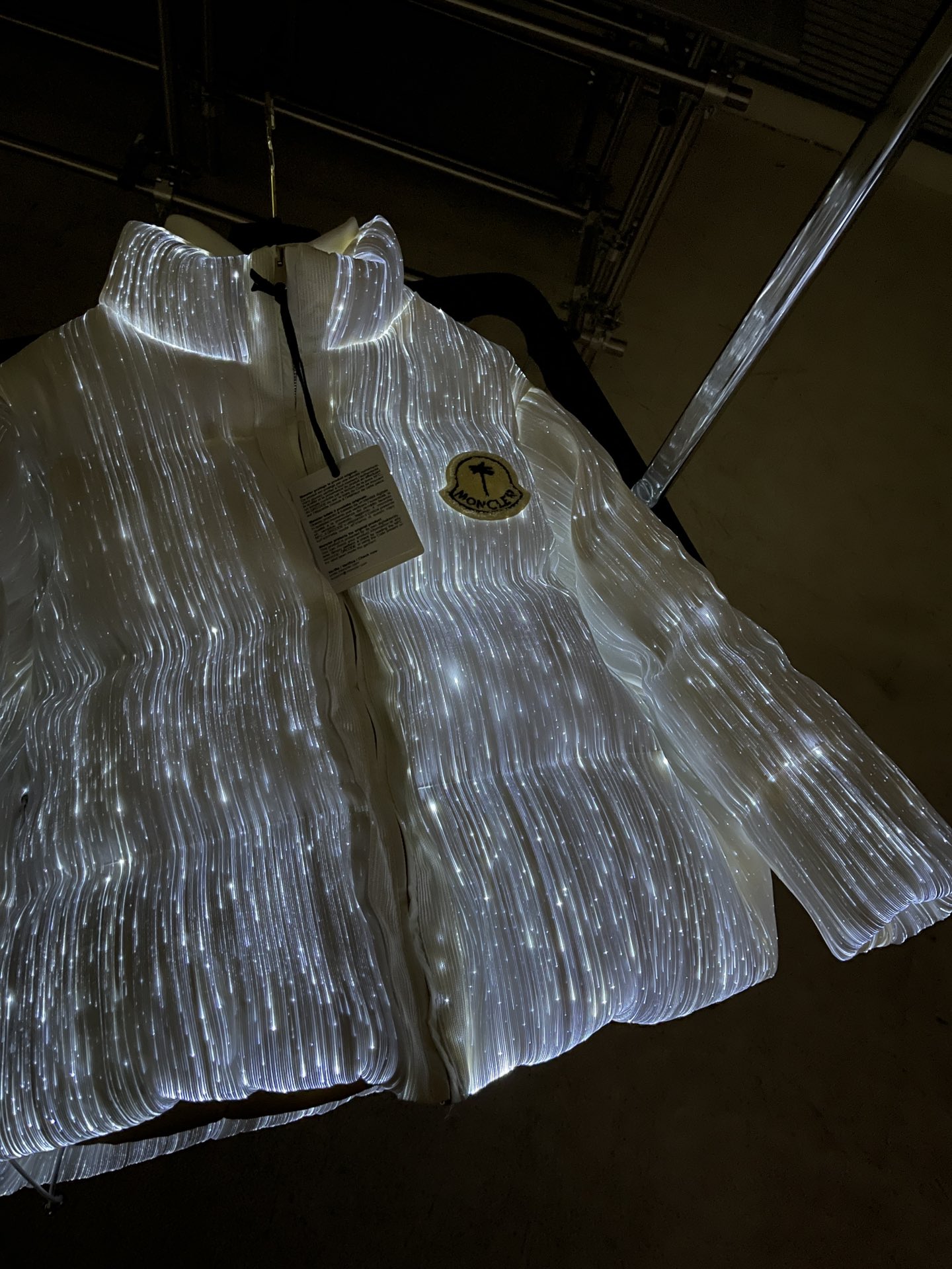 Moncler x Palm Angels Light-Up Puffer Jacket White