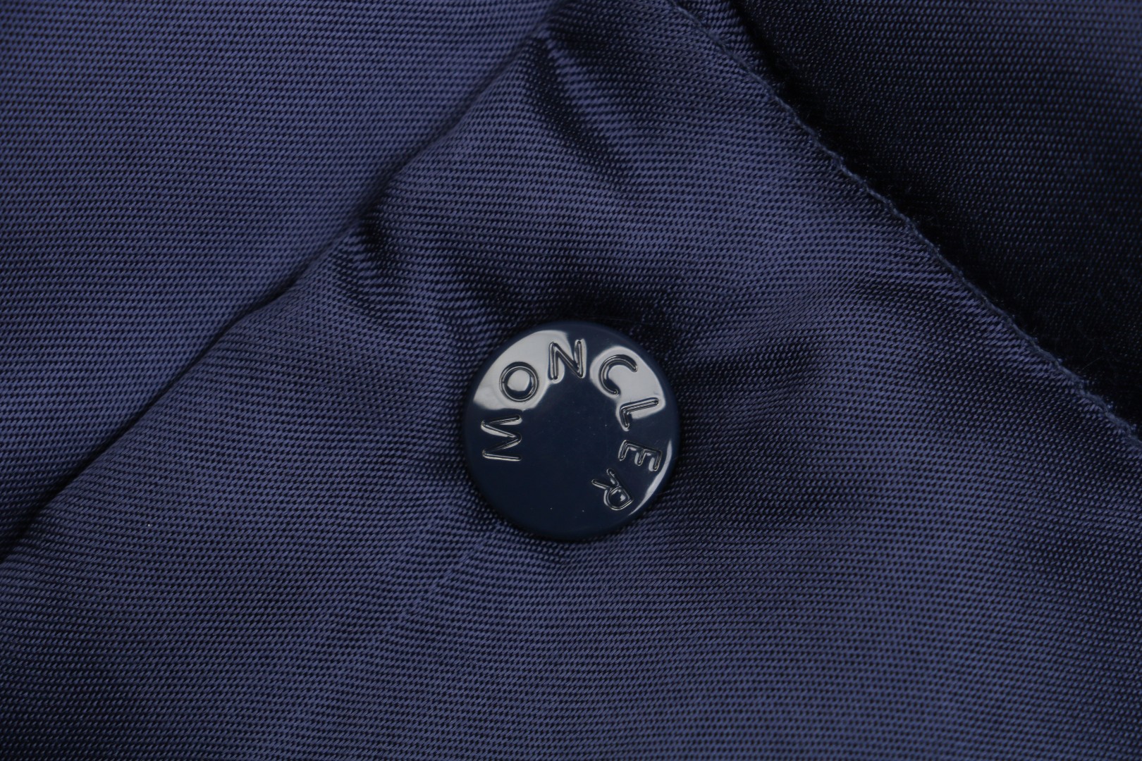 Moncler M Logo Down Varsity Jacket Navy