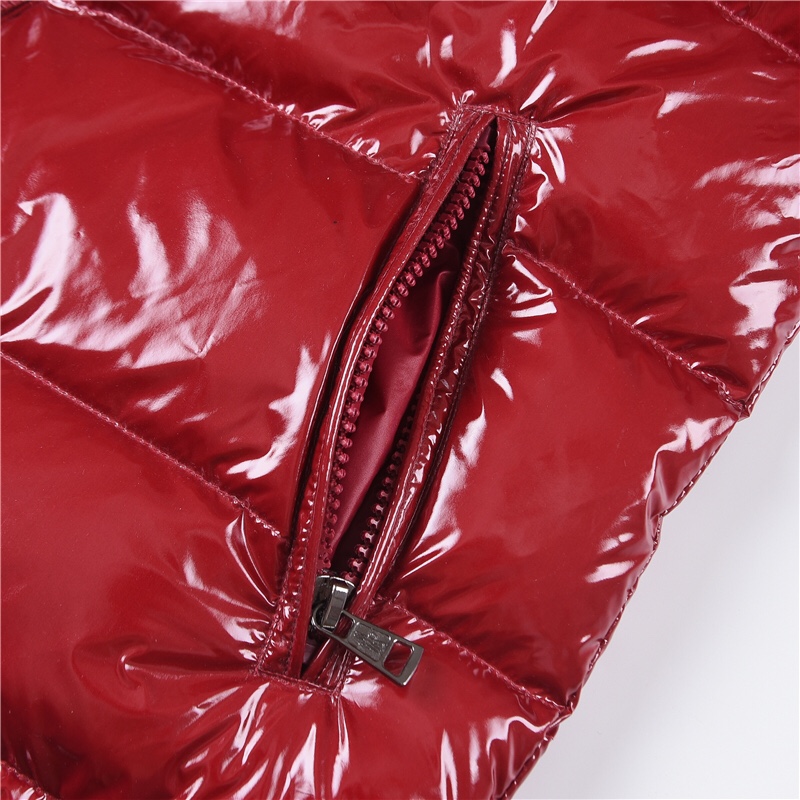Moncler Maya Shiny Down Jacket Wine Red