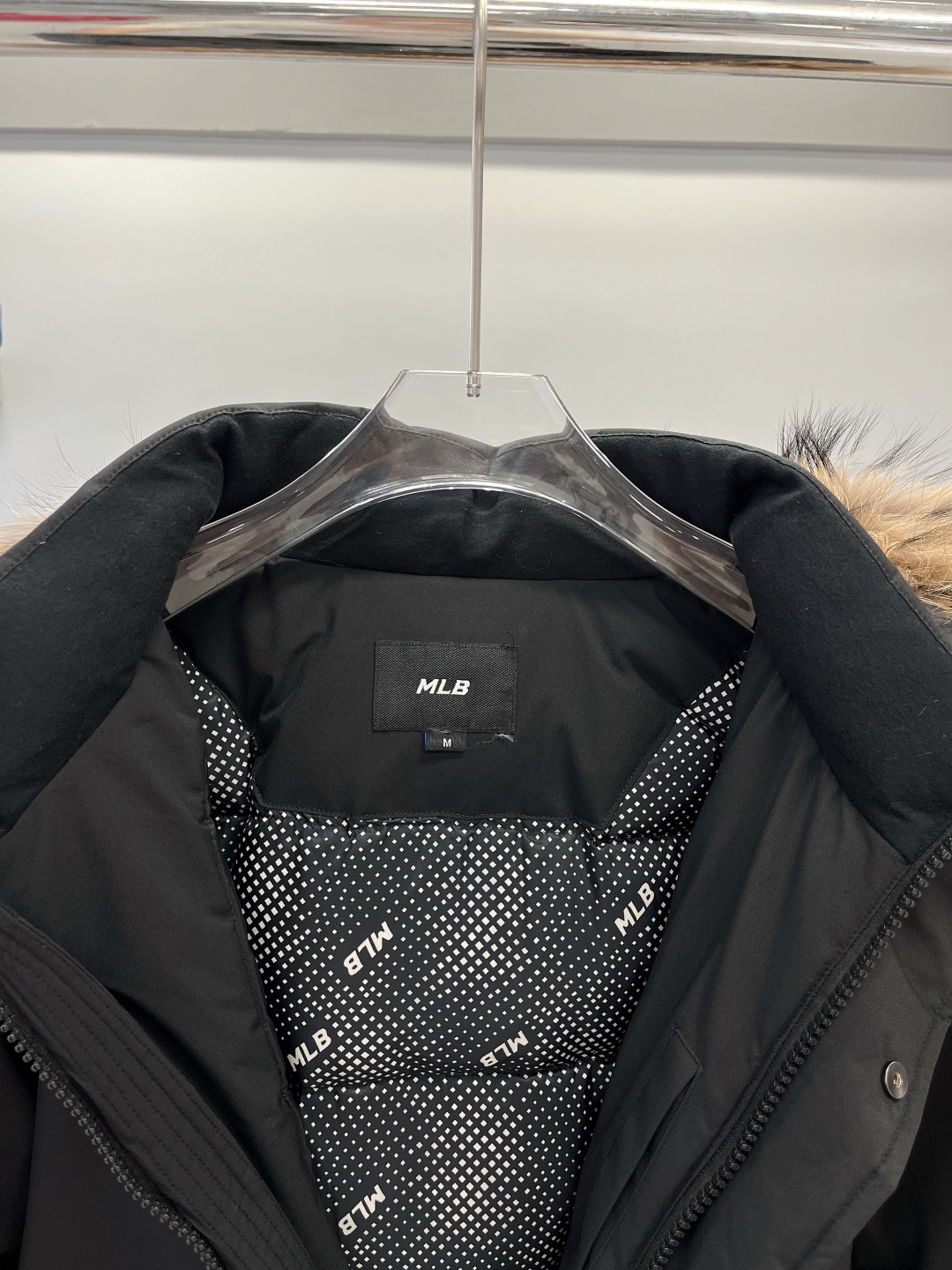 MLB Yankees Hooded Down Parka Black