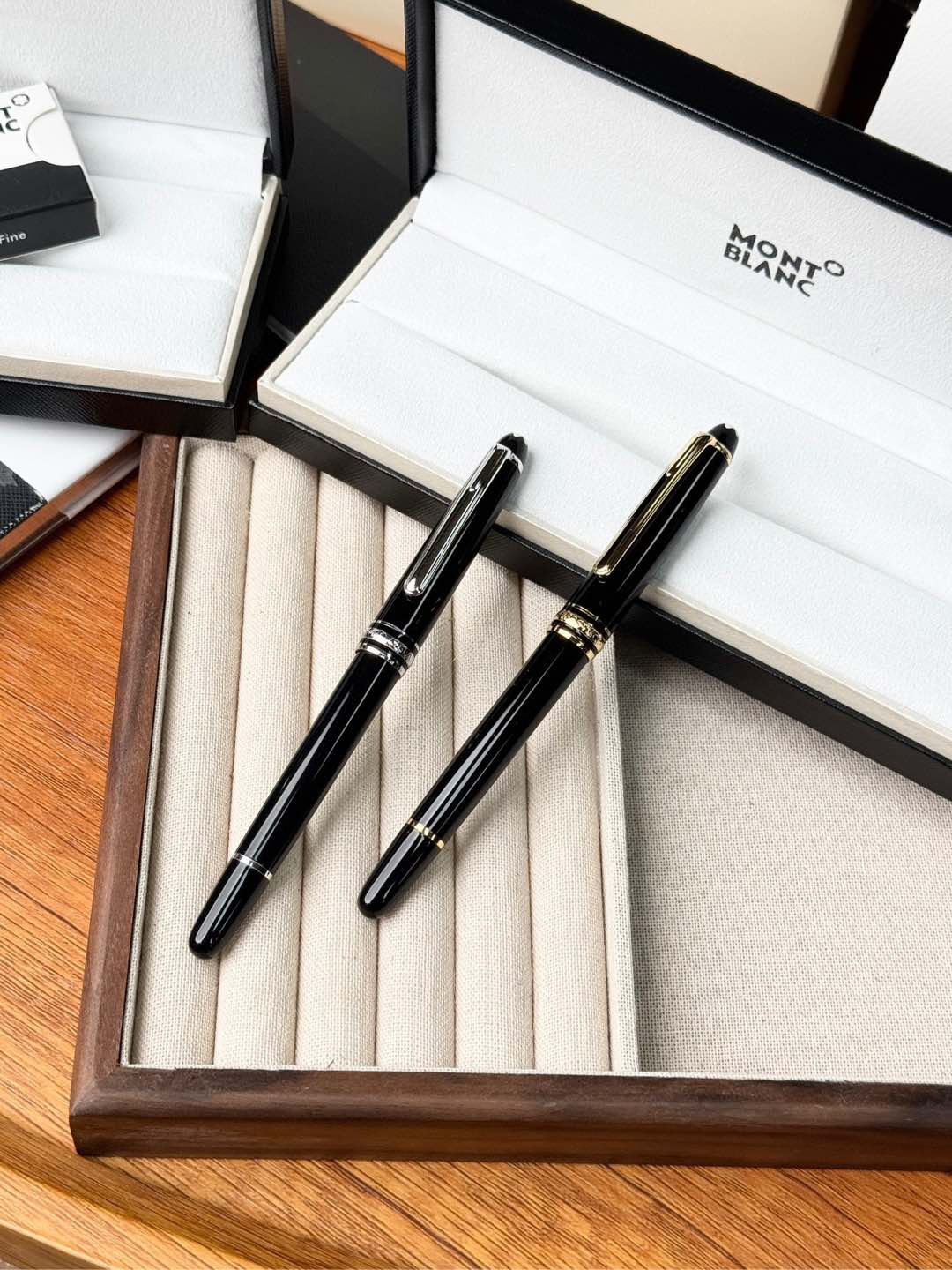 Montblanc Meisterstück 145/163 Pen Set Black Gold/Silver