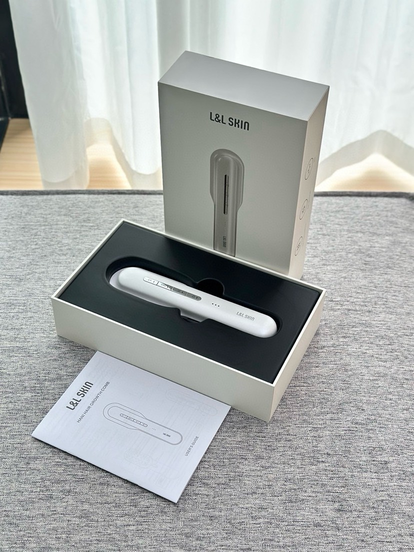 L&L Skin HANI Red Light Scalp Massage Comb White