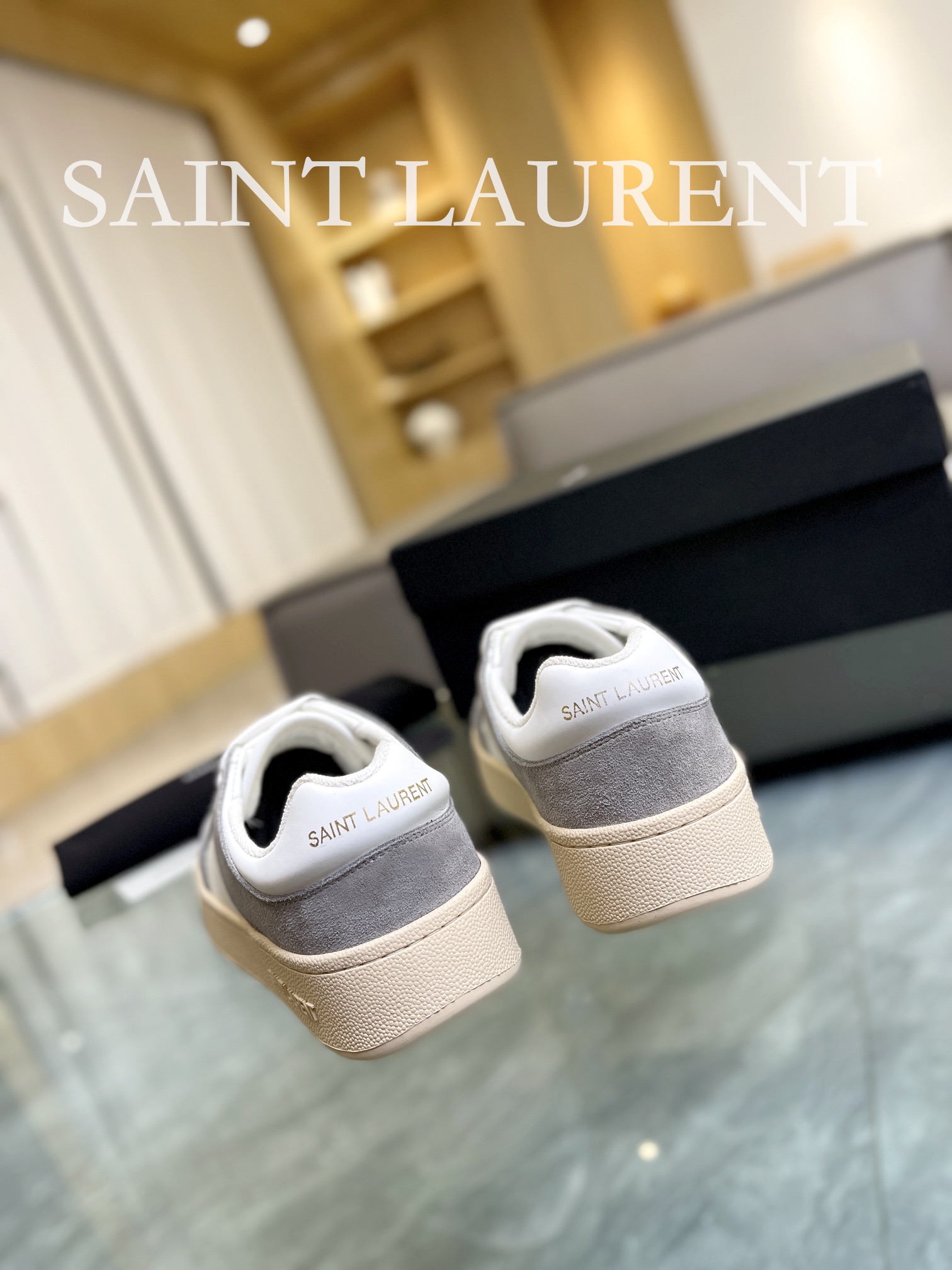 YSL SL61 Low-Top Sneakers Grey
