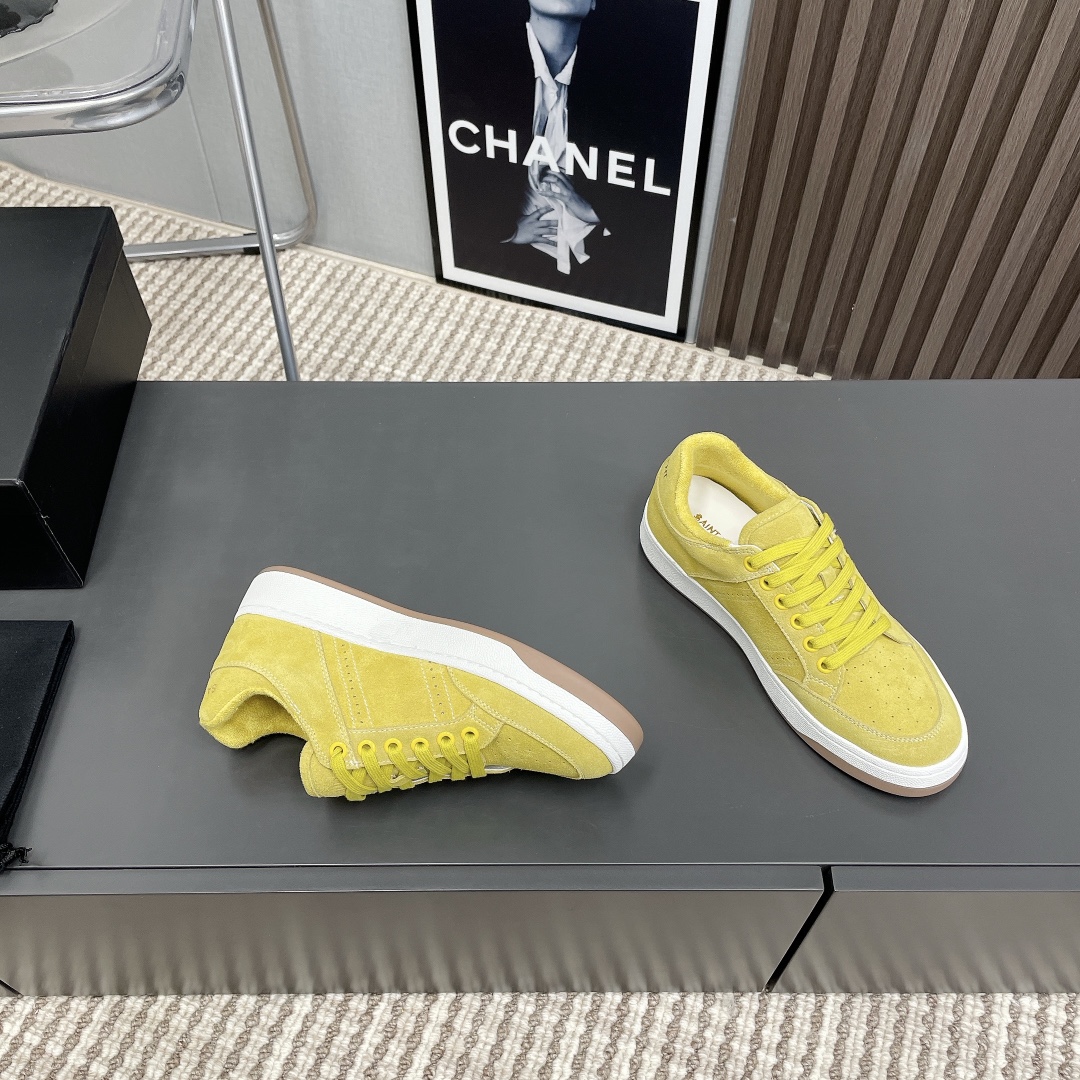 YSL Saint Laurent SL61 Low-Top Sneakers Yellow