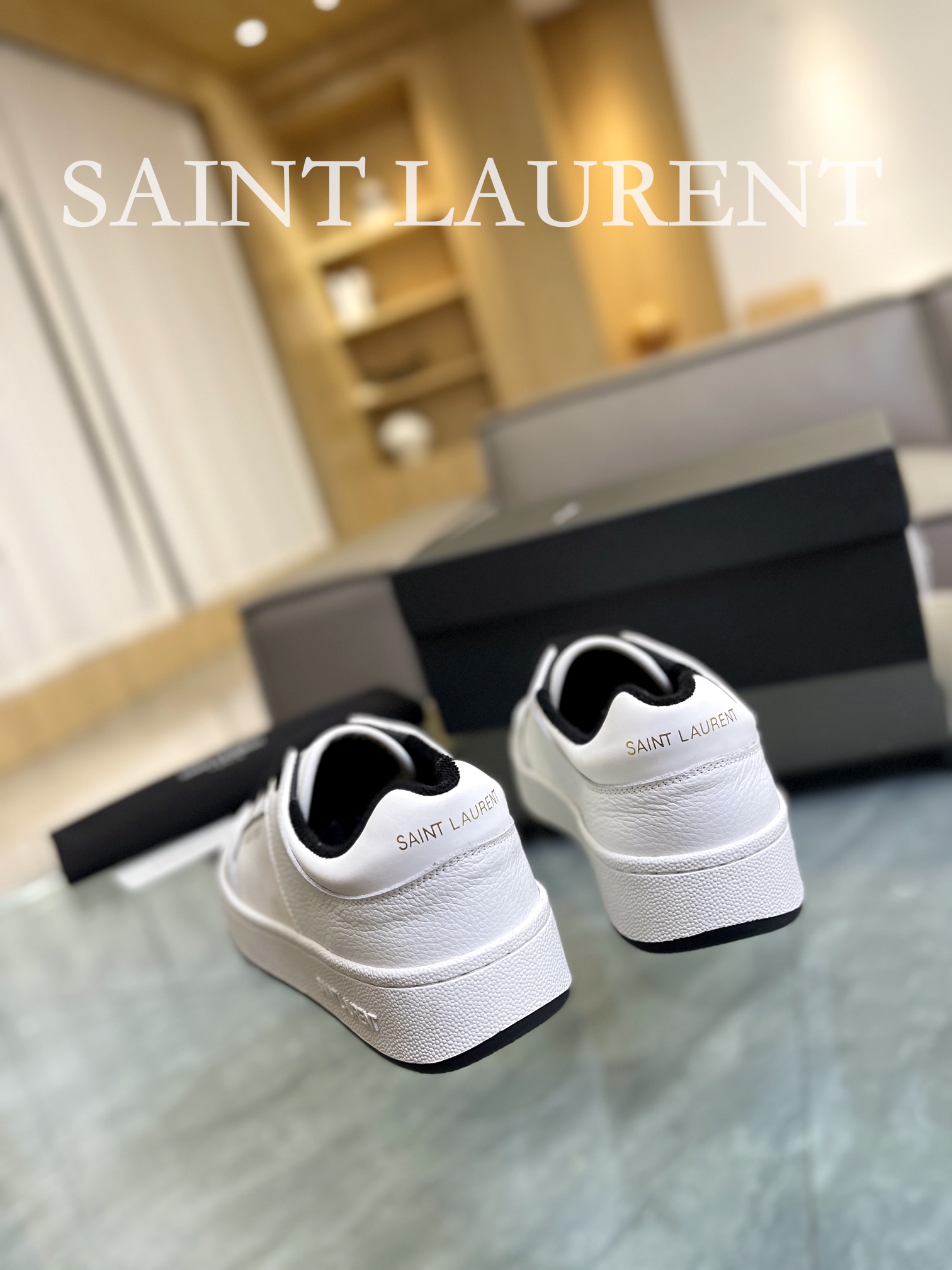 YSL SL61 Leather Sneakers White