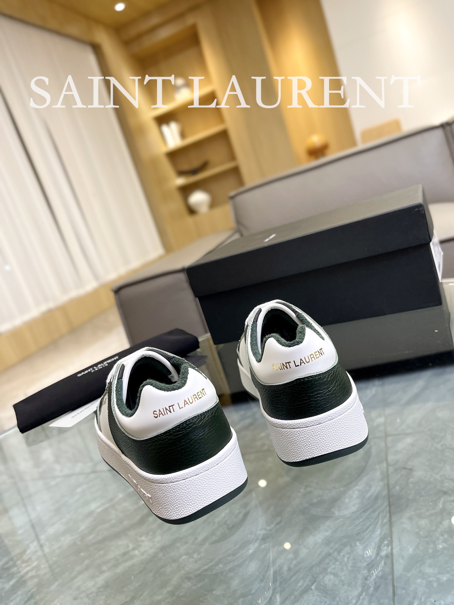 Saint Laurent SL61 Retro Sneakers Green/White