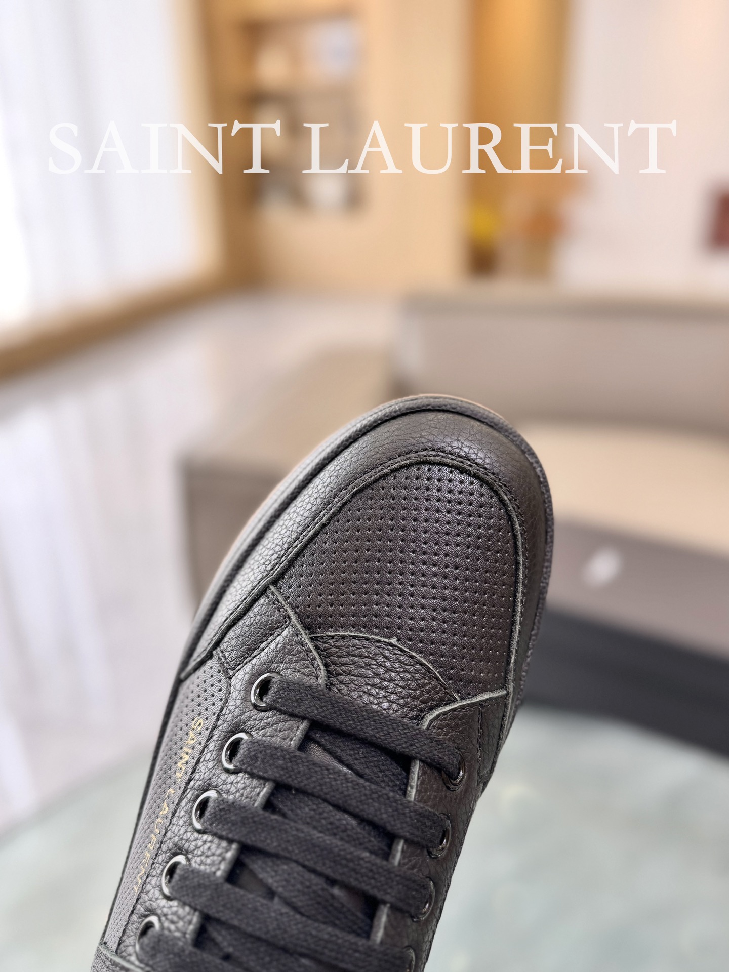 Saint Laurent SL61 Leather Sneakers Black